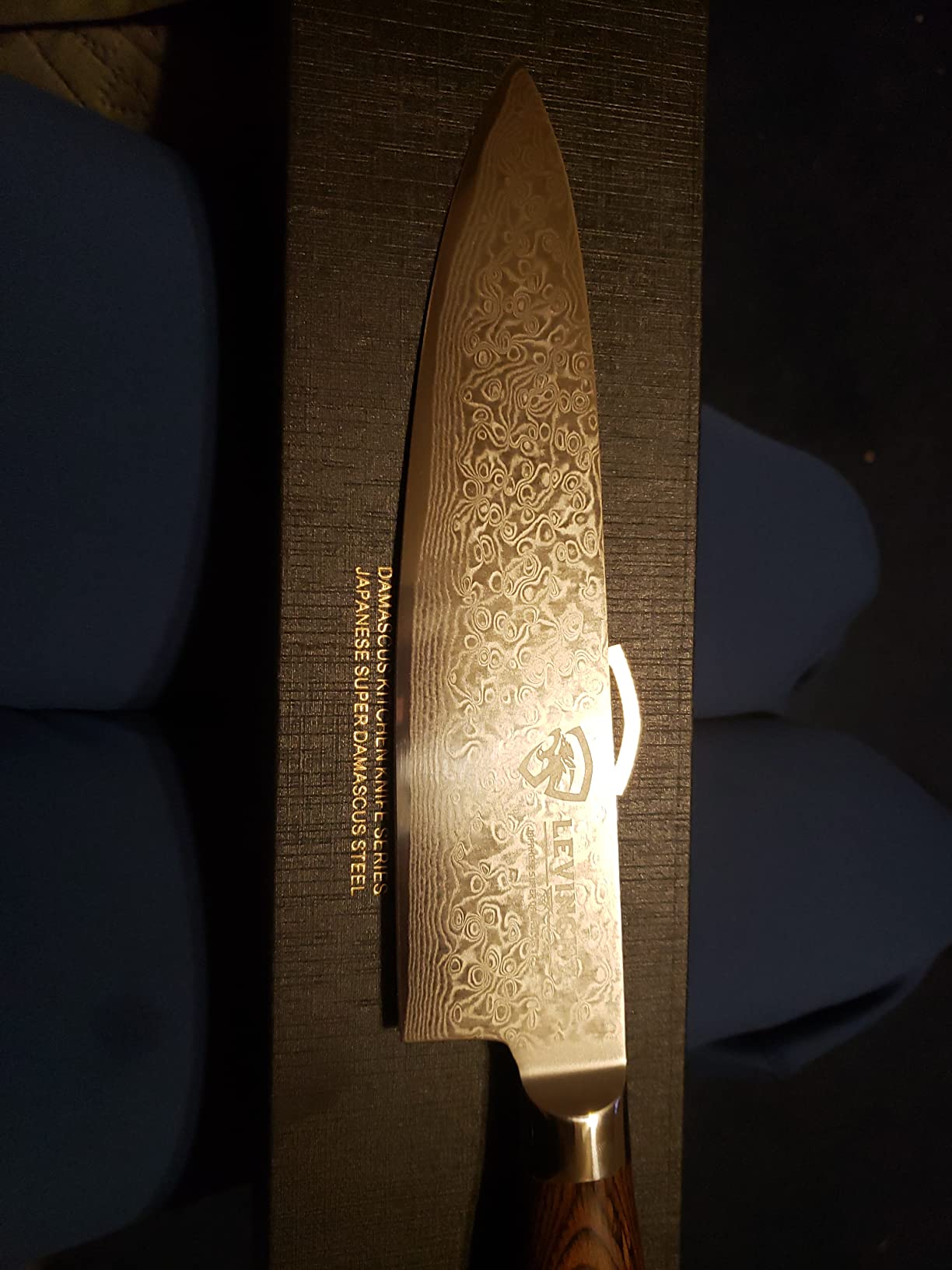 Damascus Chef's Knife 8 inch Professional Handmade Damascus Stainless Steel Kitchen Knife, Superb Edge Retention, Stain & Corrosion Resistant, Ergonomic PAKKA Wood Handle customer photo 2