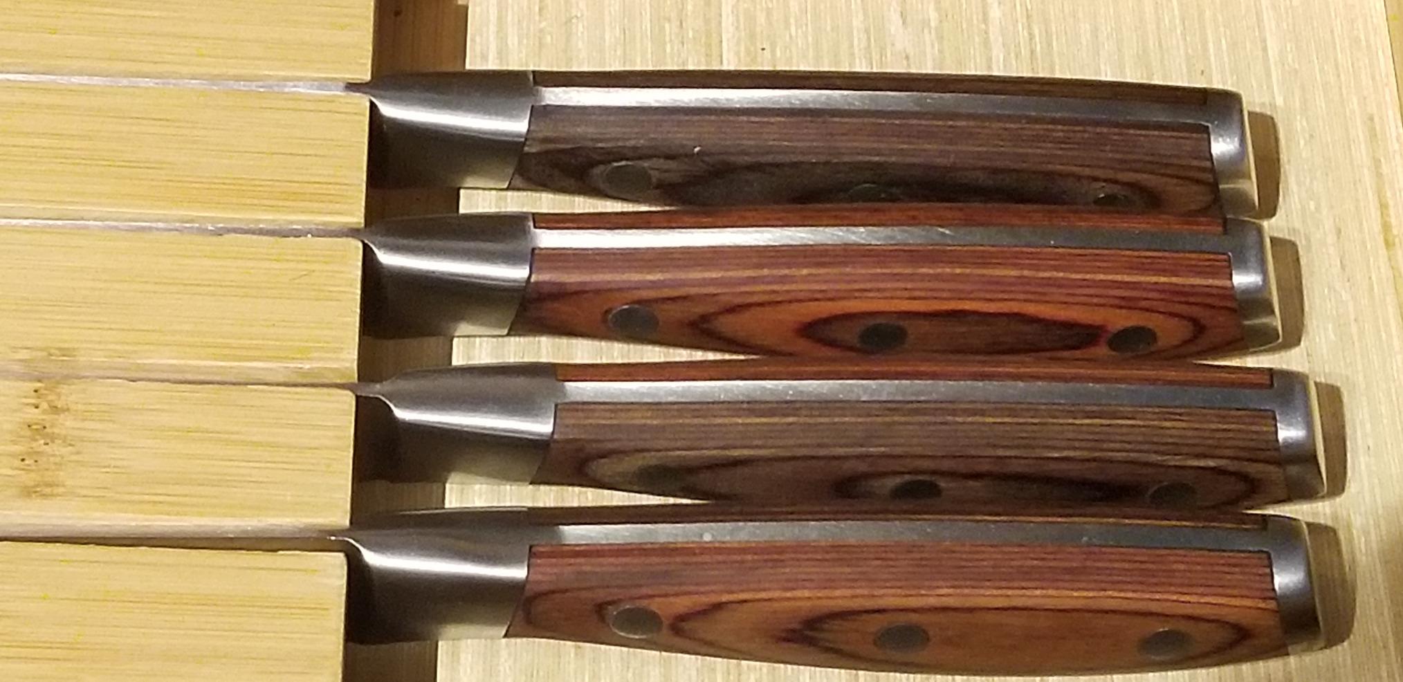 Messermeister Avanta Forged 5” Fine Edge Steak Knife Set - Pack of 2 - German X50 Stainless Steel - Rust Resistant & Easy to Maintain - 8 Steak Knives Total customer photo 1