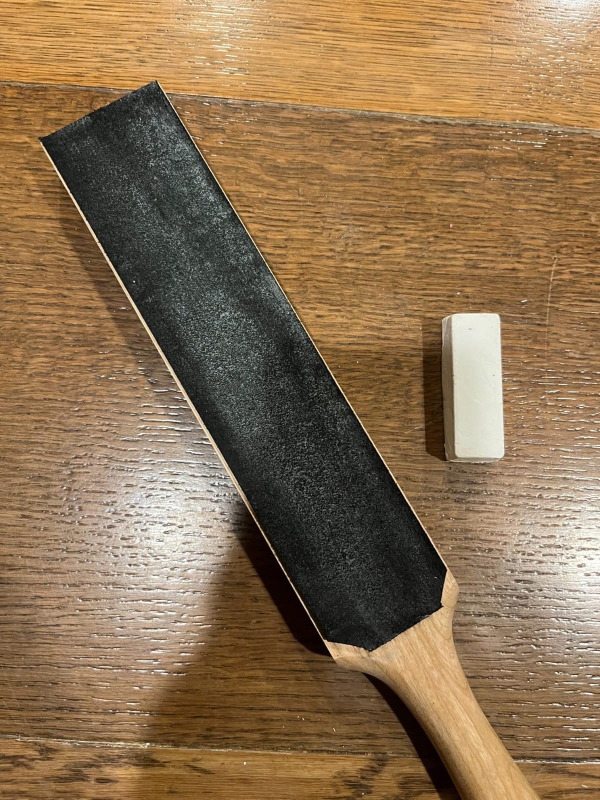 BeaverCraft Leather Strop for Knife Sharpening - Double-Sided Knife Strop & Stropping Compound Kit - Honing Strop Block 14