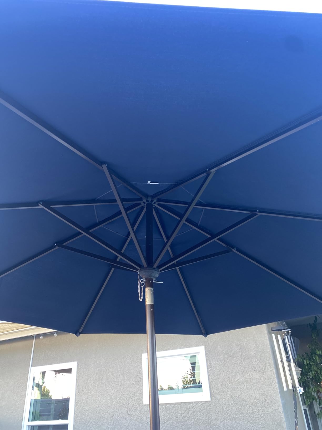 EliteShade USA 10-Year-Non-Fading 9Ft Market Patio Umbrella, UPF 50+ UV Protection Performance Sun Umbrella, Heavy Duty Commercial Grade Outdoor Table Umbrella with Crank & Tilt, Windproof Vented Top for Garden, Pool, Deck and Outdoor Playsets,Heather Beige customer photo 1