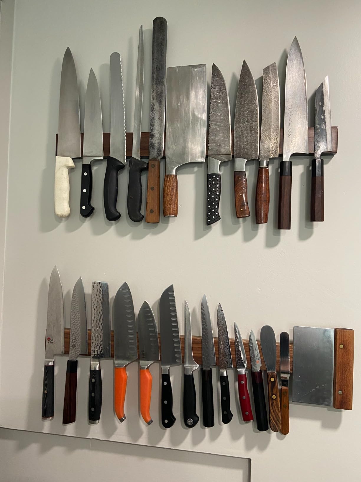 Premium Dark Walnut Wood Magnetic Knife Holder for Wall | 16 Inch | Upgraded Version | Professional Wooden Magnetic Knife Strip - Space-Saving Knife Rack/Knife Bar With Powerful Magnetic Pull Force customer photo 1