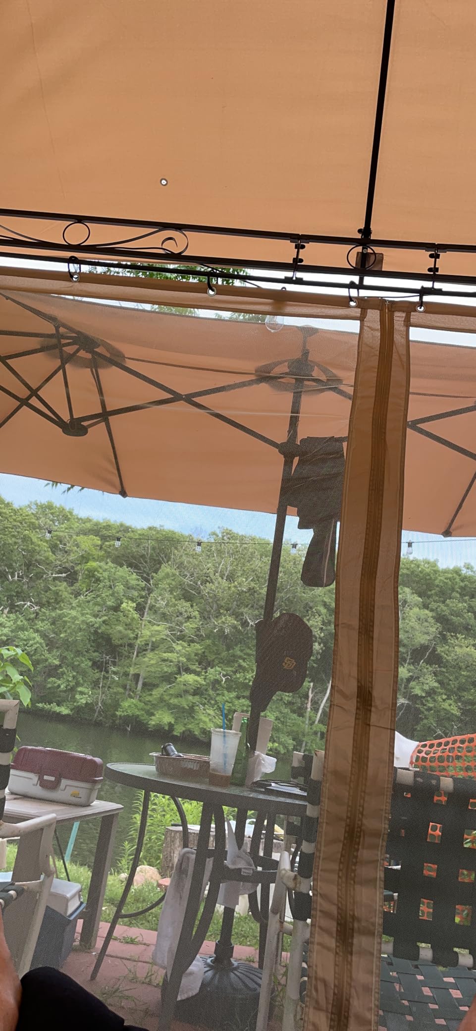 AECOJOY 15x9ft Large Patio Umbrella, Double-Sided Umbrella Outdoor Patio, Rectangle Market Table 177''x104'' Umbrellas with Crank Air Vents for Deck Pool Patio (1.9