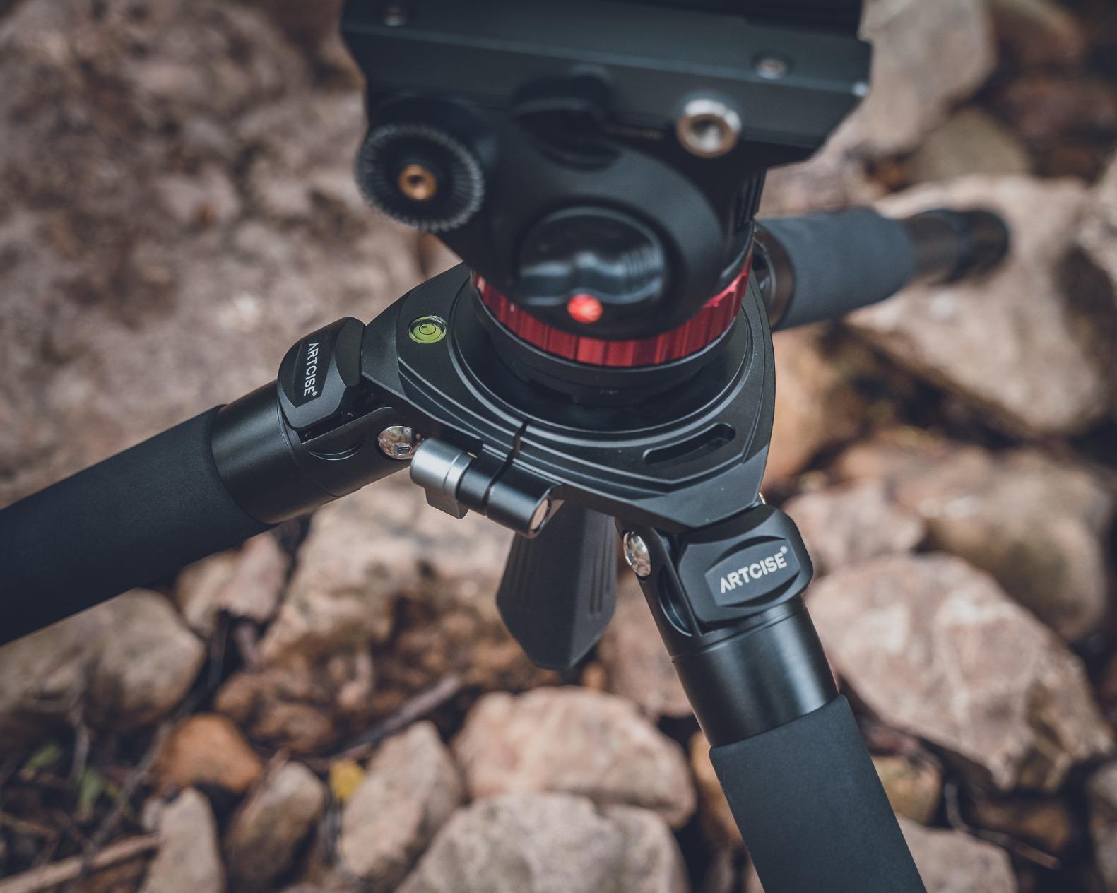 Carbon Fiber Tripod Heavy Duty Bowl Tripod ARTCISE AS90C Ultra Stable Carbon Stand with 75mm Bowl and Adapter 10 Layers Carbon Fiber 40mm Leg Tube Max Load 88 Lbs/40kg customer photo 1