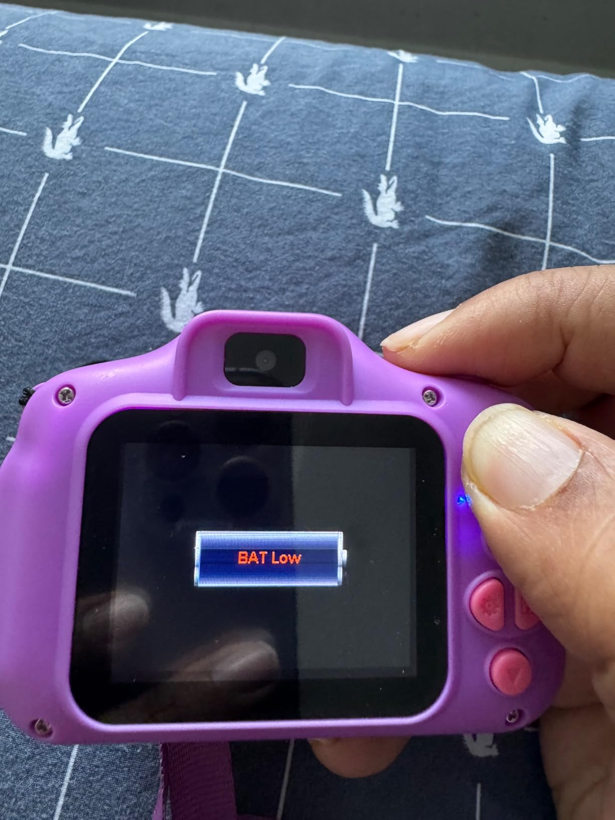 Seckton Upgraded Kids Selfie Camera, HD Digital Video Camera-Navy Blue customer photo 1