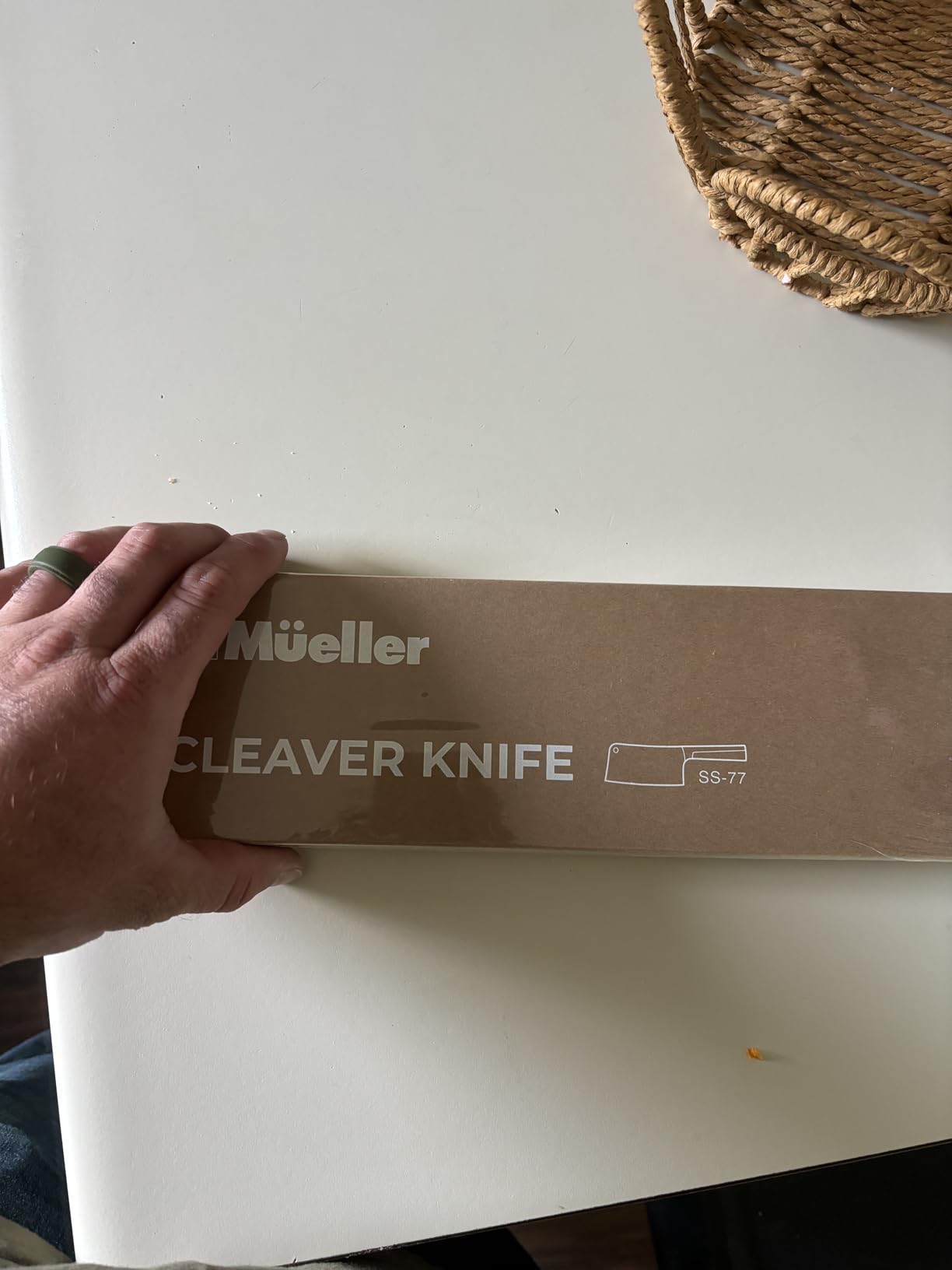 Mueller 7-Inch Meat Cleaver Butcher Knife, German High Carbon Steel customer photo 2