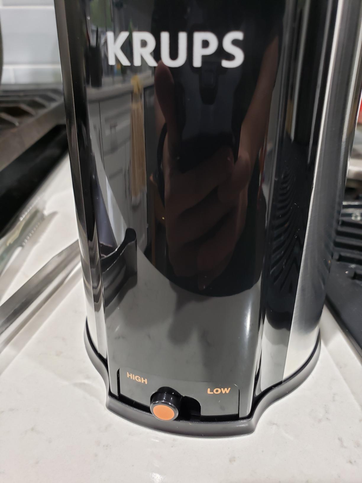 Krups, Coffee Grinder, Ultimate Silent Vortex Plastic and Stainless Steel Grinder with Removable Bowl Mess-Free, 8 Times Quieter, 2 Speeds 240 Watts, Dry Herbs, Dishwasher Safe, 12 cups ground Silver customer photo 1