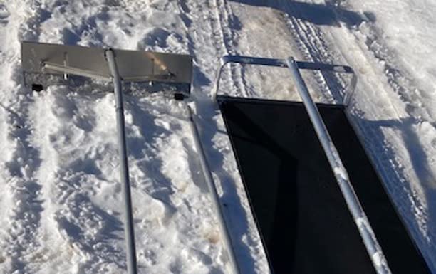 ROOF-RAZOR Roof Rake for Snow Removal | Safe-FAST-Easy Rooftop Tool | 25ft Handle | Wide 24in Cutting Head | Rugged Anti-Rip Snow Slide | MinnSNOWta Snow Rakes for House customer photo 2