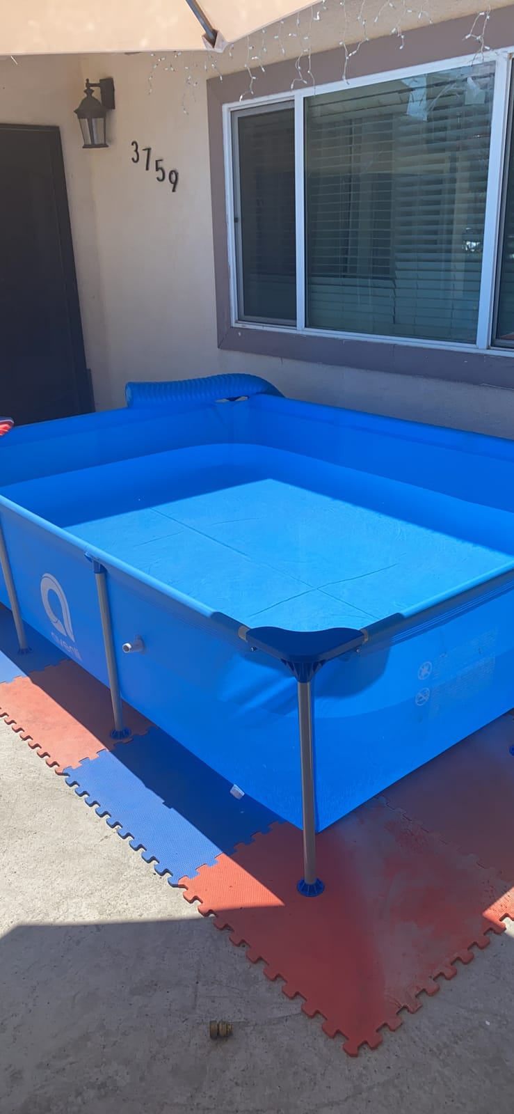DIMAR GARDEN Above Ground Swimming Pool for Kids Adults, Outdoor Rectangular Steel Frame Swimming Pool for Backyard Lawn Family, 8.5ft x 6ft x 26in customer photo 2