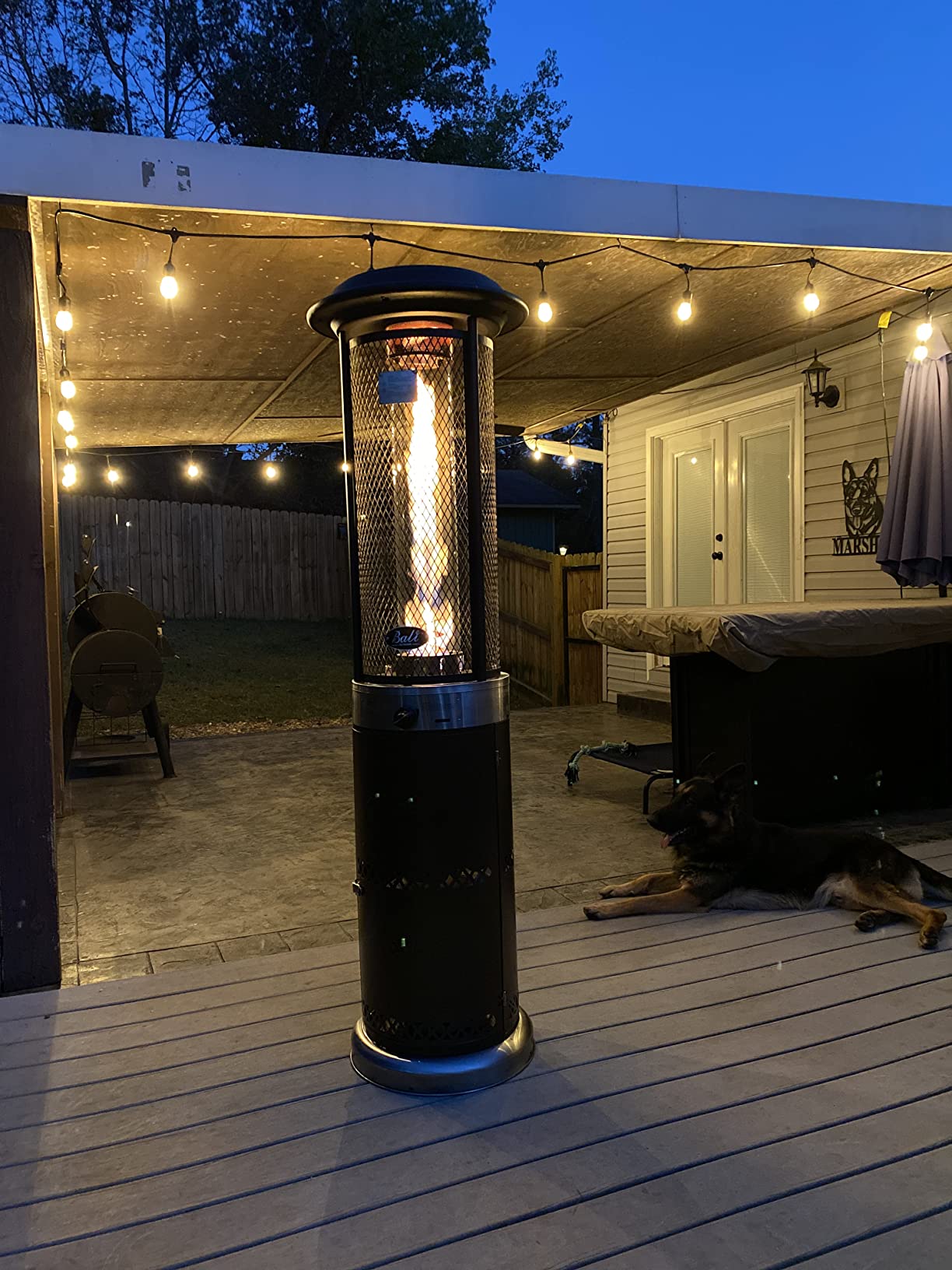BALI OUTDOORS Propane Patio Heater, Stainless Steel Standing customer photo 1