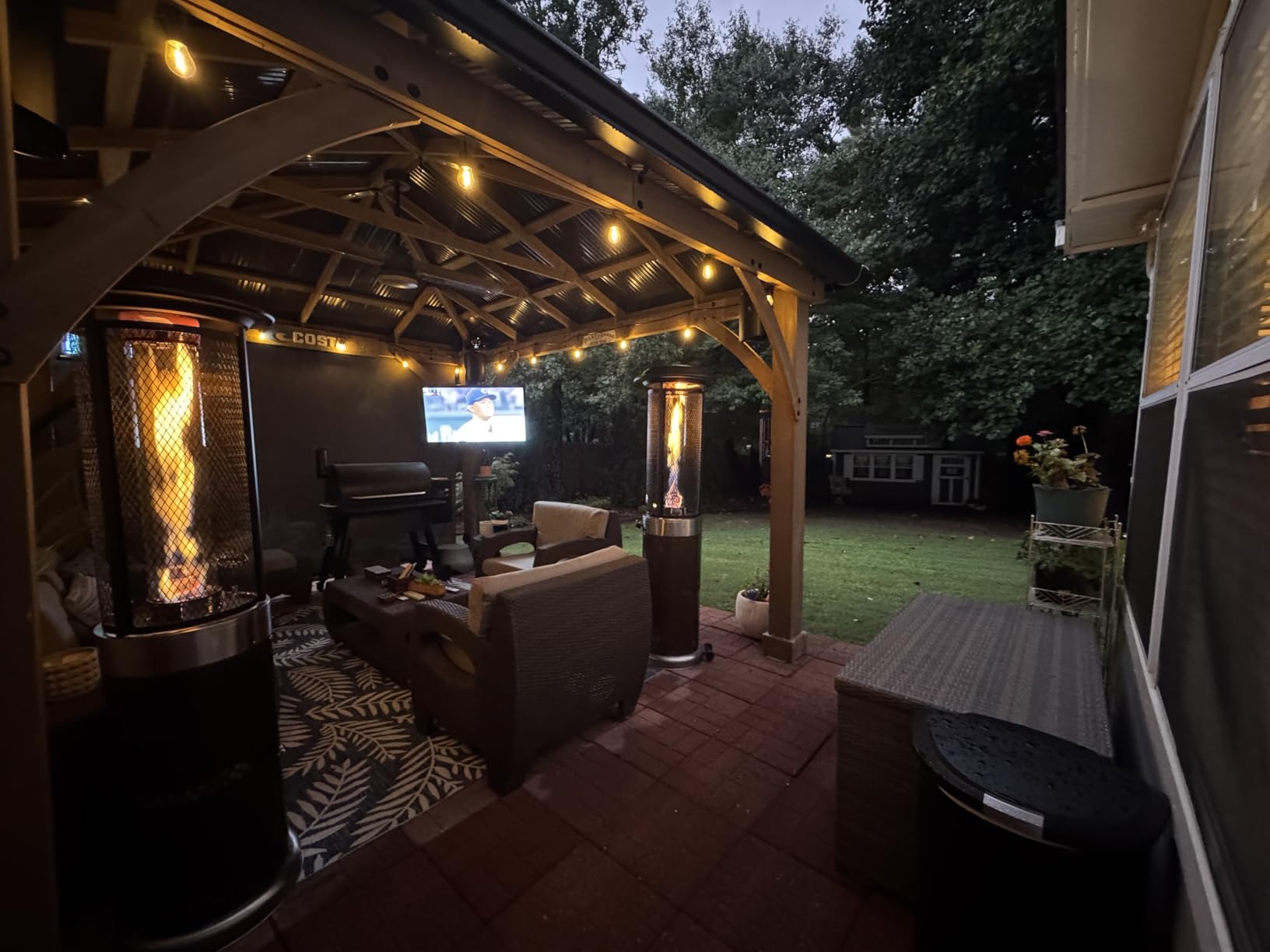 BALI OUTDOORS Propane Patio Heater, Stainless Steel Standing customer photo 2