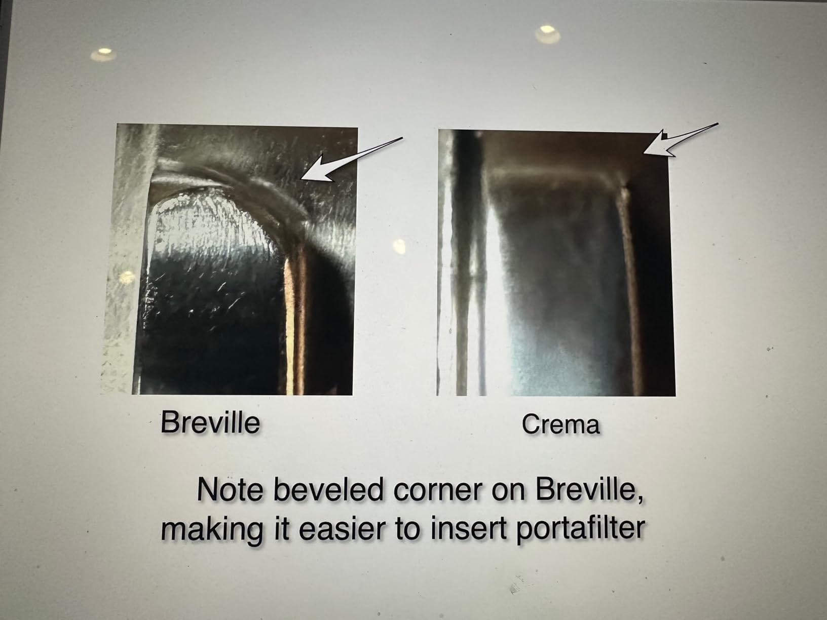 CREMA 54mm Bottomless Portafilter for Breville, Olivewood customer photo 1