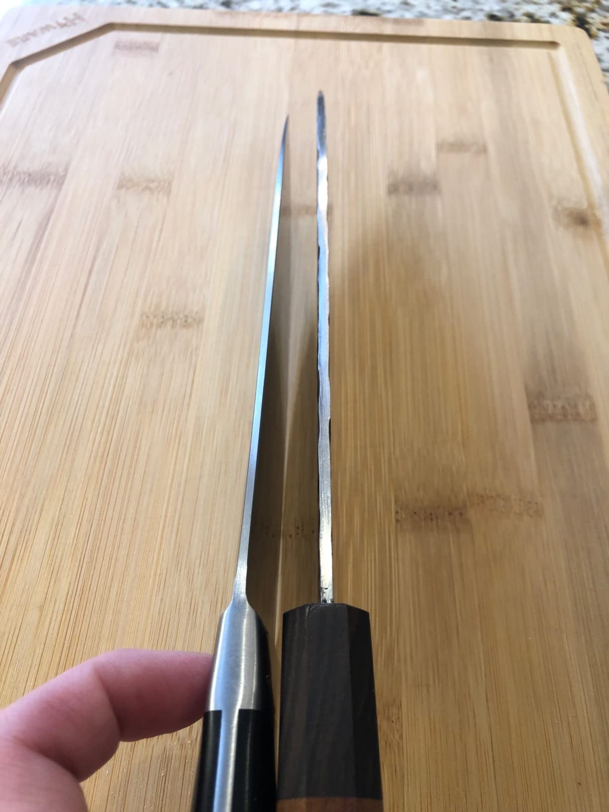MITSUMOTO SAKARI 8-Inch Japanese Gyuto Chef Knife, 3-Layer 9Cr18MoV customer photo 1