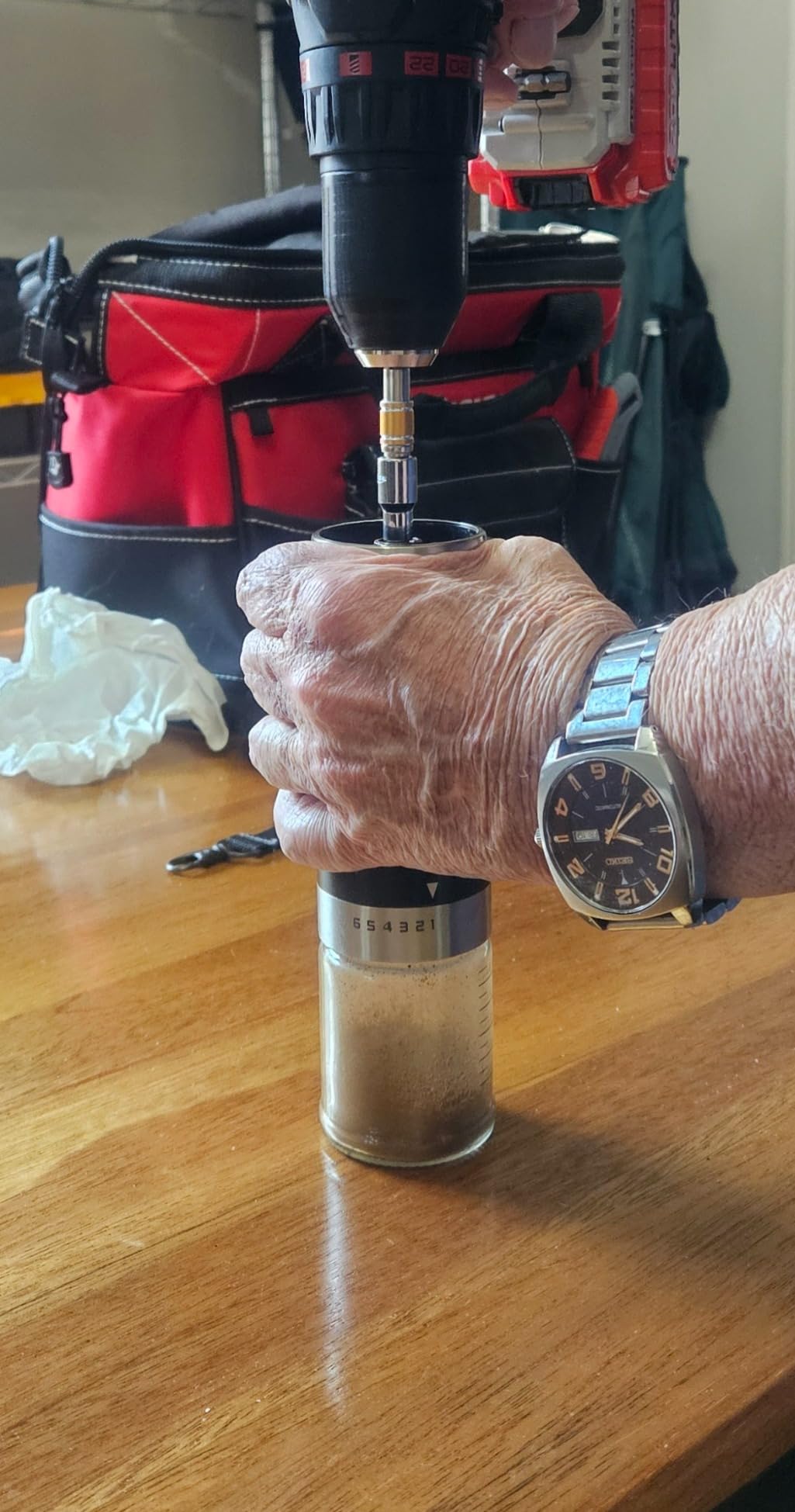 Vivaant Manual Coffee Grinder Hand Crank, Stainless Steel Conical Burr Mill customer photo 1