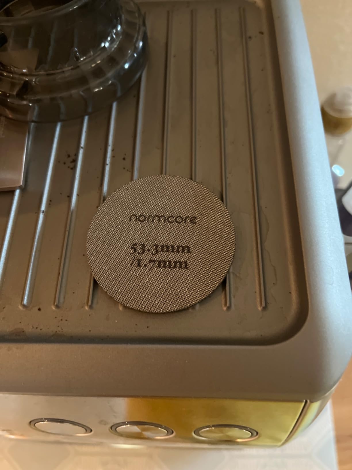 Normcore 53.3mm Puck Screen - Lower Shower Screen - Metal Contact Screen for Espresso 54mm Portafilter Filter Basket - 1.7mm Thickness 150μm - 316 Stainless Steel customer photo 1