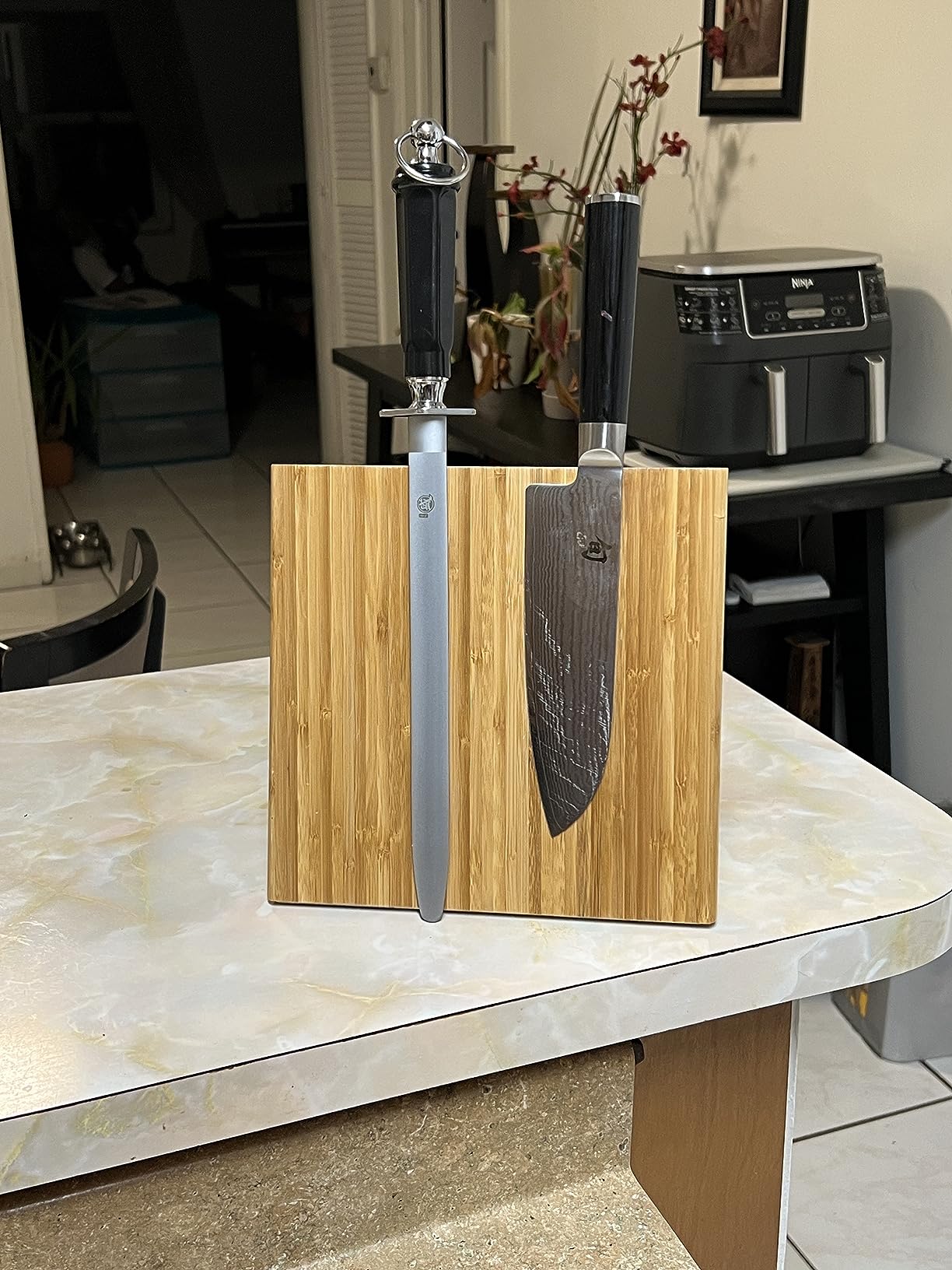 MITSUMOTO SAKARI 10-Inch Flat Diamond Honing Steel Knife Sharpener customer photo 1