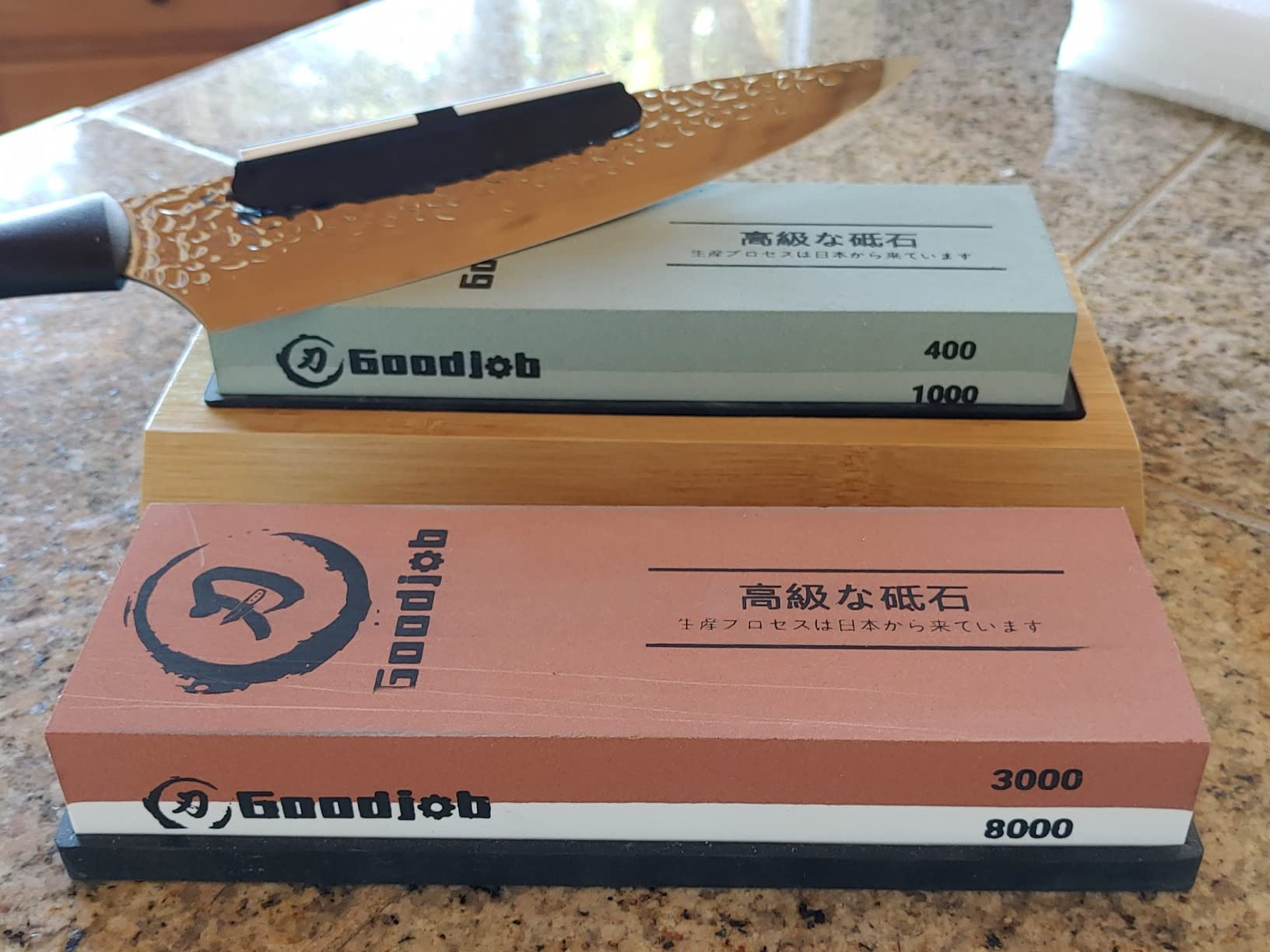 Complete Knife Sharpening Stone Kit, Double-Sided Grit400/1000 & 3000/8000 customer photo 1