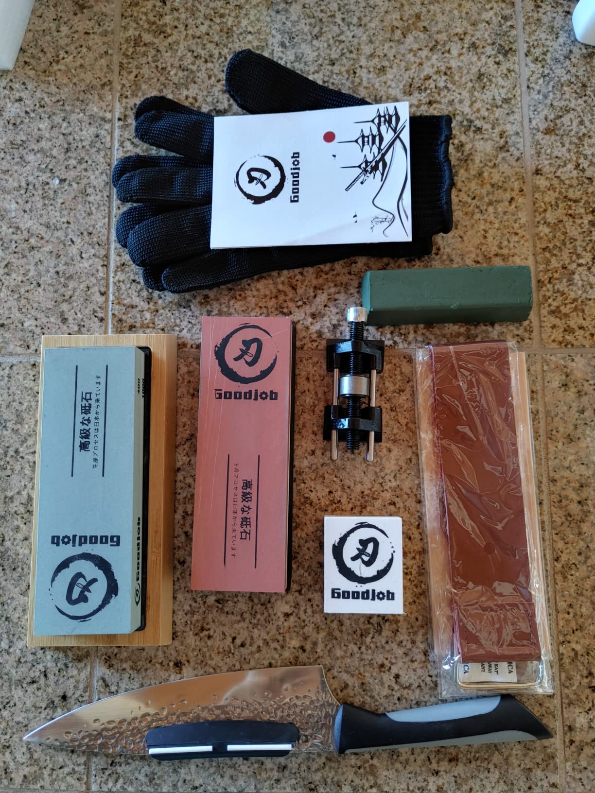 Complete Knife Sharpening Stone Kit, Double-Sided Grit400/1000 & 3000/8000 customer photo 2