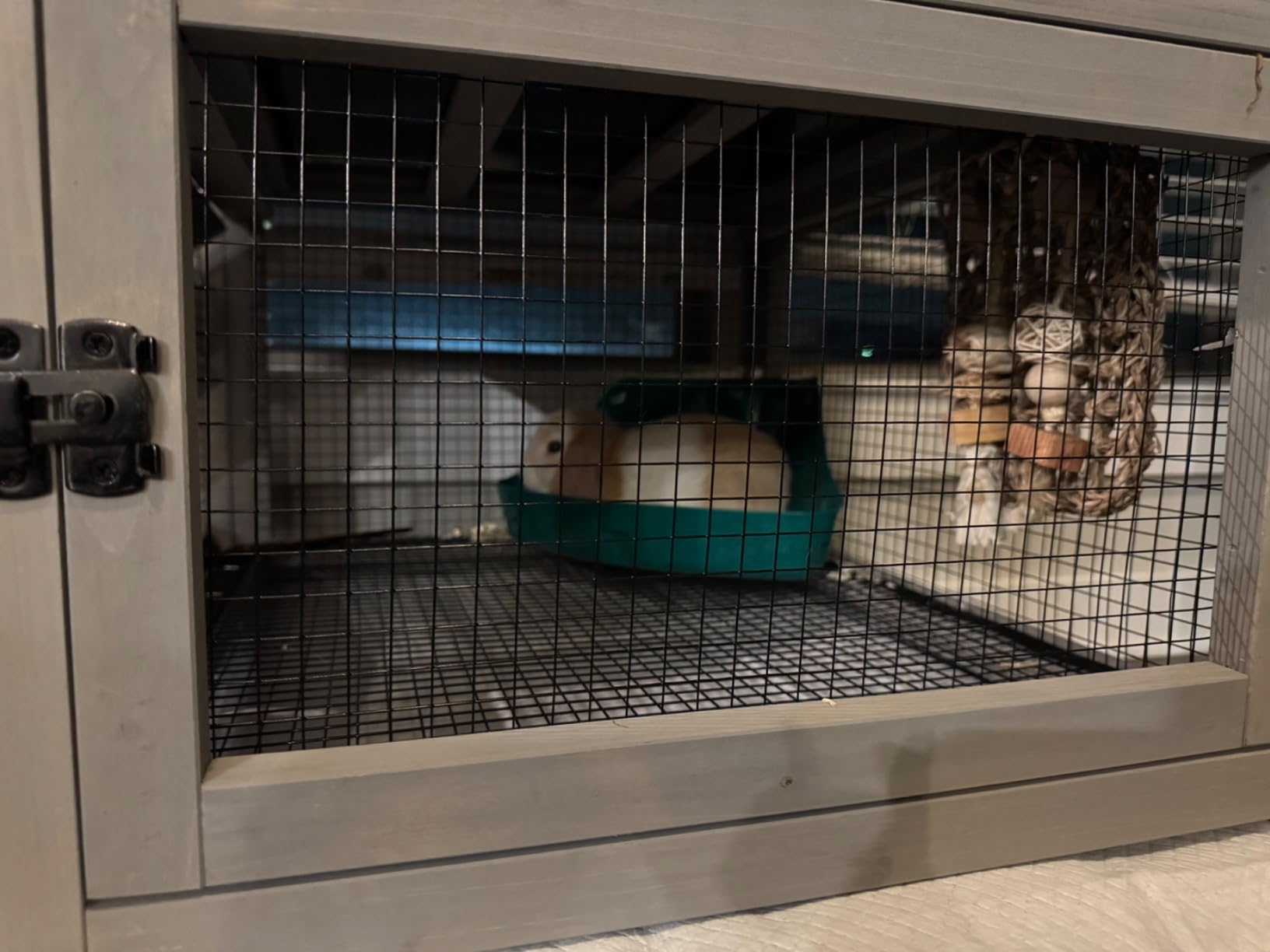 Aivituvin Rabbit Hutch Large Wooden Bunny House Guinea Pig Cages on Wheels, Two Trays, Indoor Outdoor customer photo 1