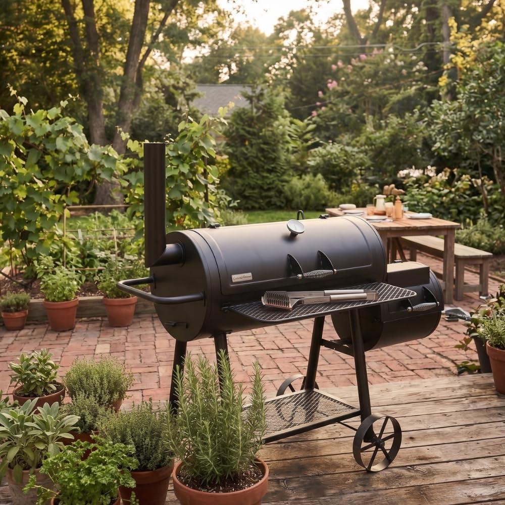 Captiva Designs Charcoal Grill with Offset Smoker for Outdoor Barbecue customer photo 1