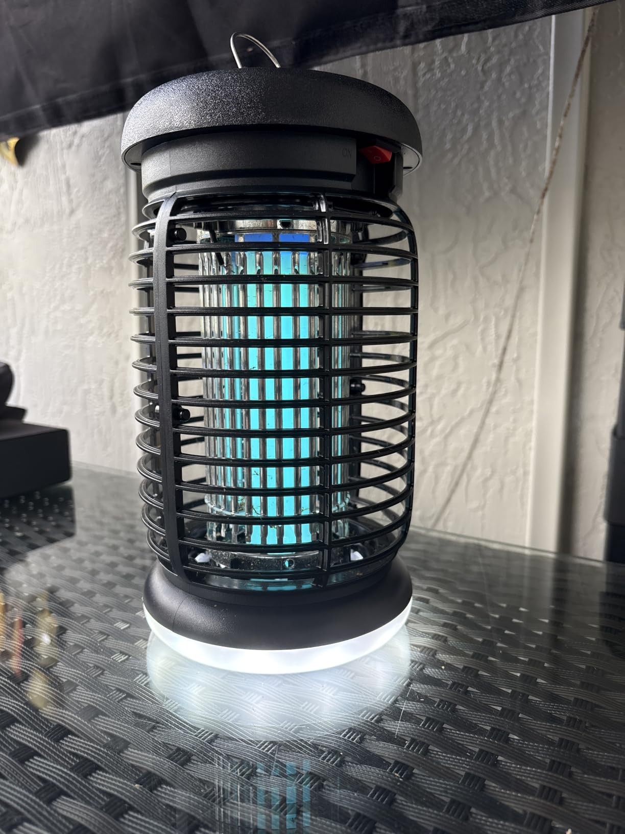 LUOJIBIE Bug Zapper Outdoor, Electric Mosquito Killer Fly Trap with UV/LED Light, 4200V High Voltage Waterproof Flying Insect Zapper for Backyard Patio, Indoor Mosquito Zapper for Home Garage customer photo 2