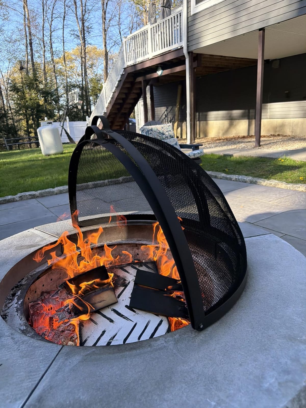 WeCooper Outdoor Fire Pit Spark Screen Cover,36