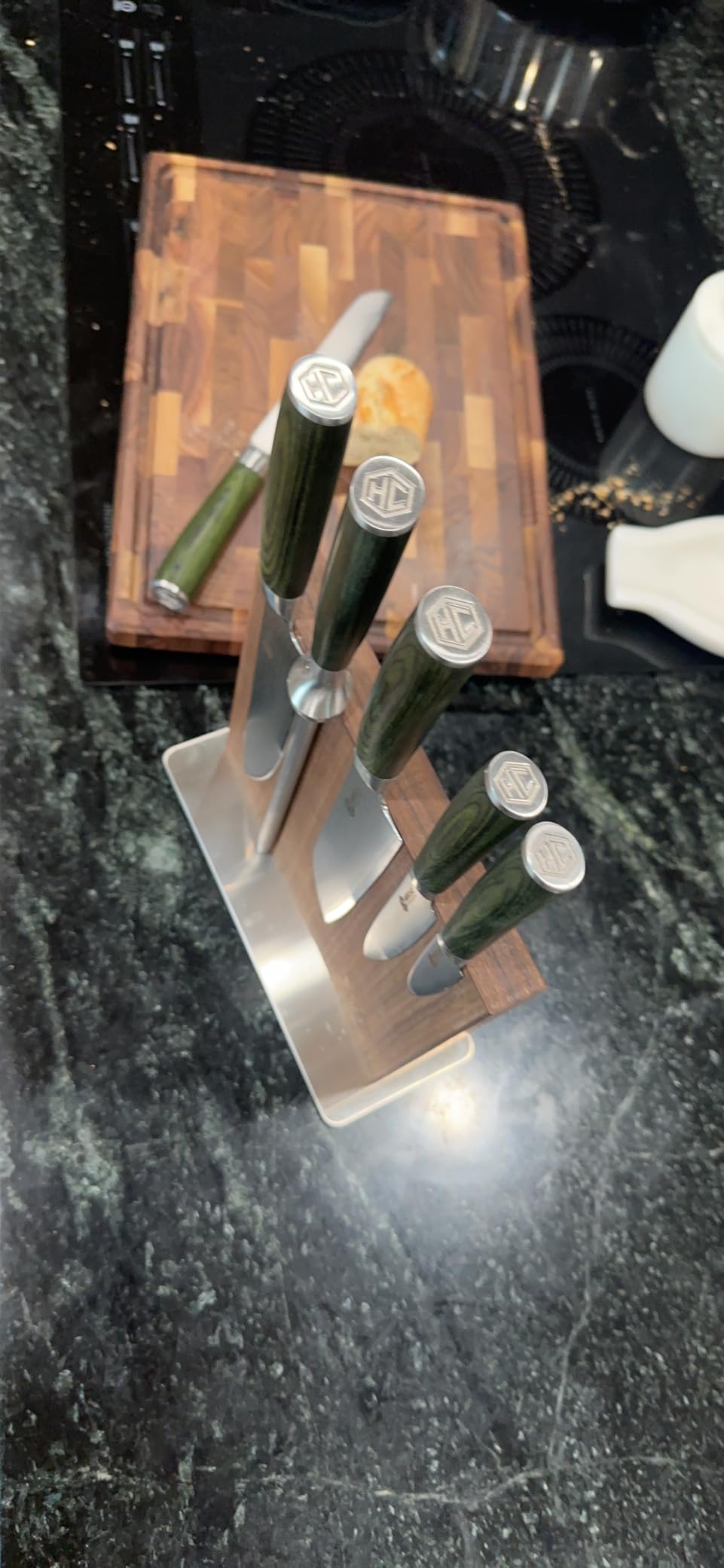 HexClad Green 6 Piece Japanese Damascus Stainless Steel Knife Set customer photo 1