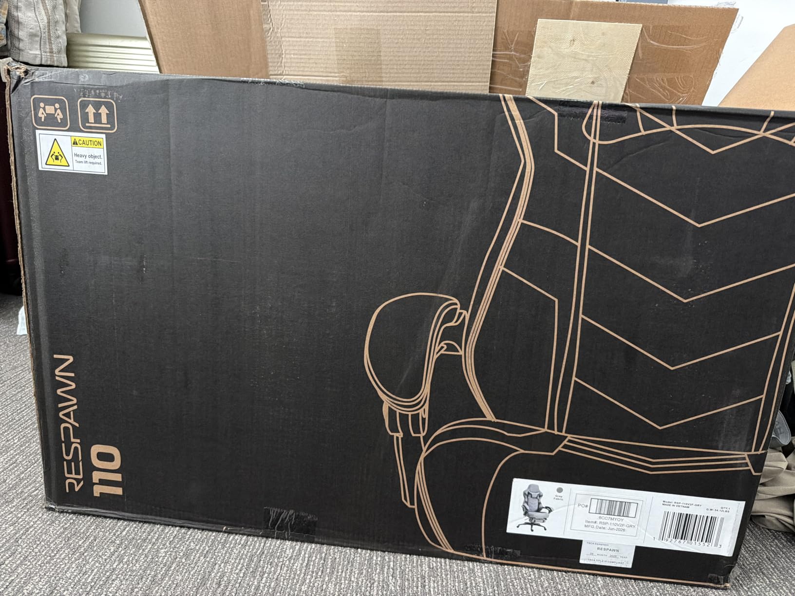 Respawn 110 Pro Ergonomic Gaming Chair with Footrest and Recline customer photo 1