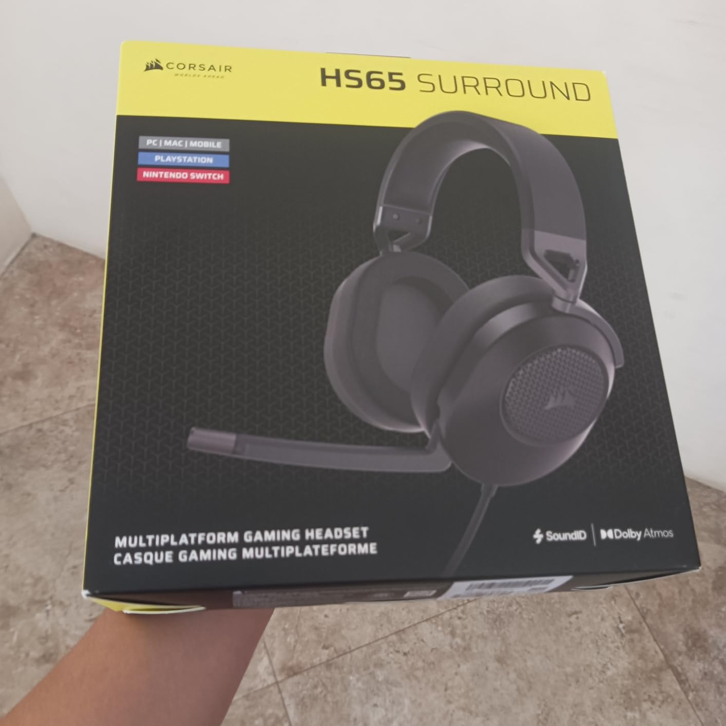 Corsair HS65 Surround Wired 3.5mm PC PS5 Xbox Switch Gaming Headset – Black customer photo 2