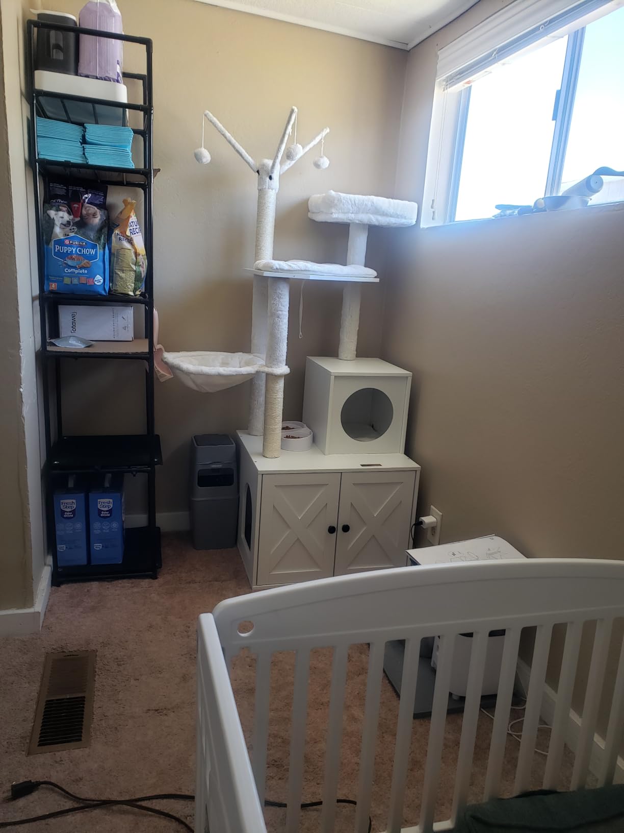 Feandrea Cat Tree with Litter Box Enclosure, 59-Inch, 2-in-1 Condo customer photo 2