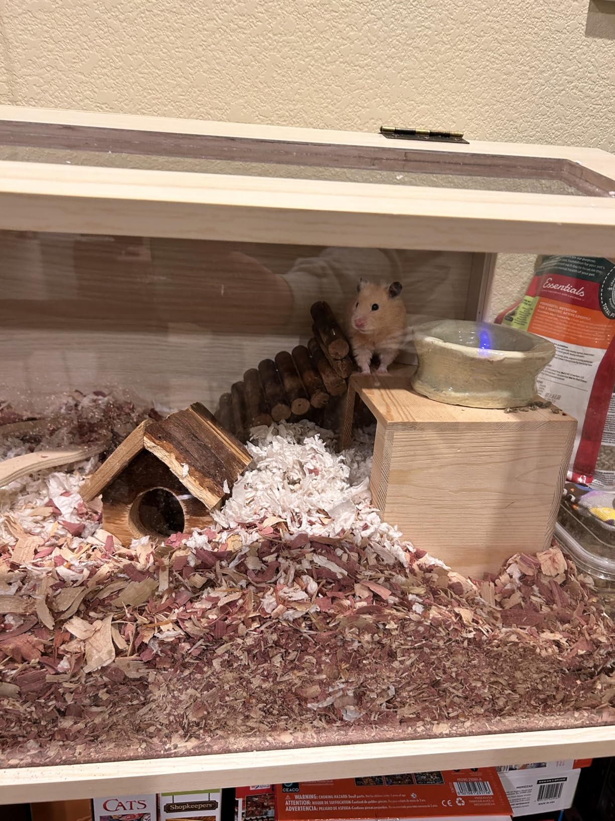Hamster Cage Chewproof, Large Hamster Cages and Habitats, Openable Top with Acrylic Sheets, Solid Built customer photo 2