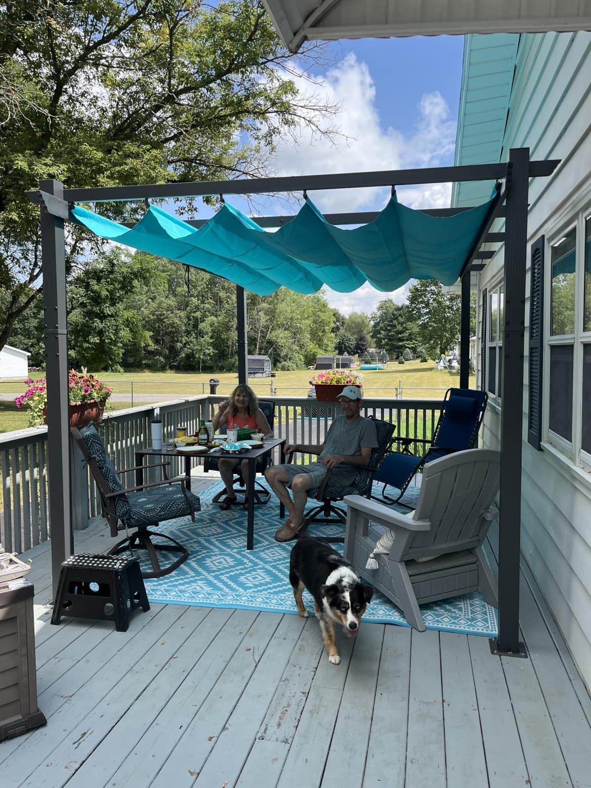 PURPLE LEAF Outdoor Retractable Pergola 10' X 12' Canopy Aluminum, Gray customer photo 1