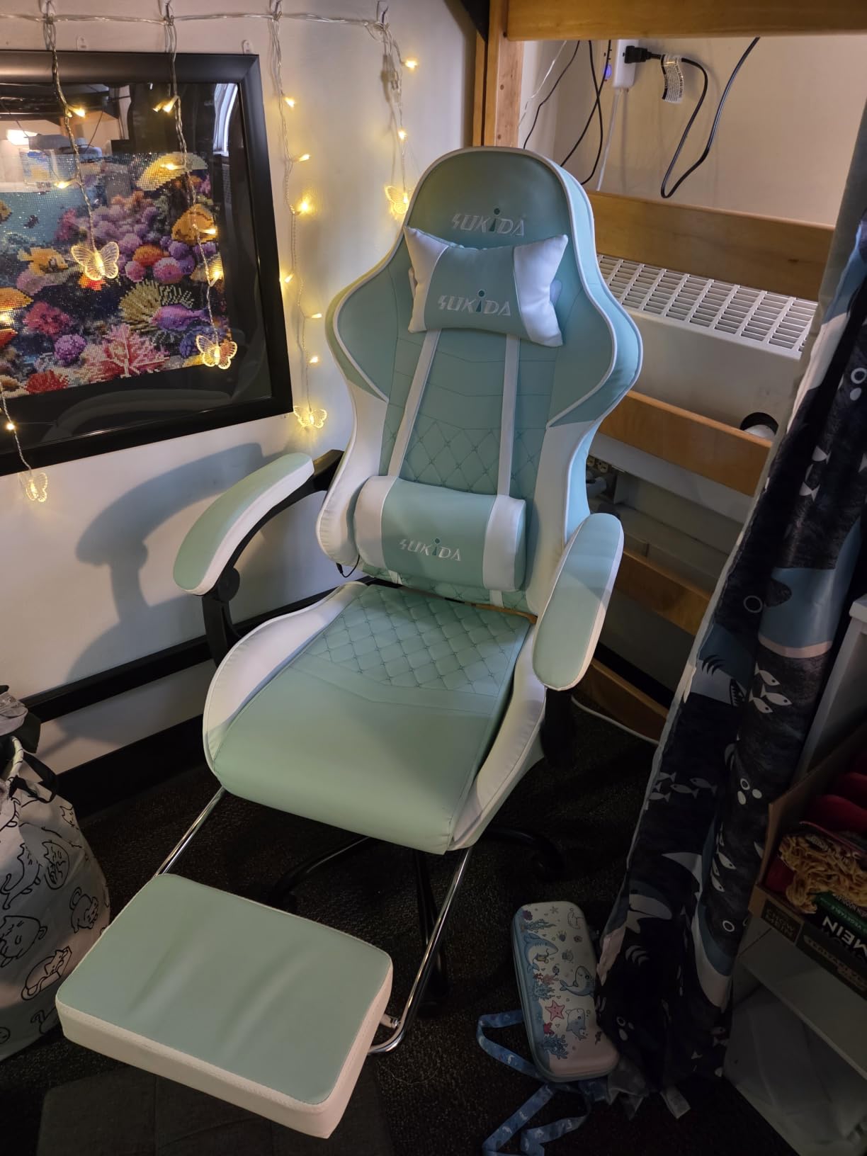 Ergonomic Video Gamer Chairs Gaming Computer Chairs Gamer Chairs for Adults Massage Lumbar Support Swivel Height Adjustable Headrest Backrest customer photo 2