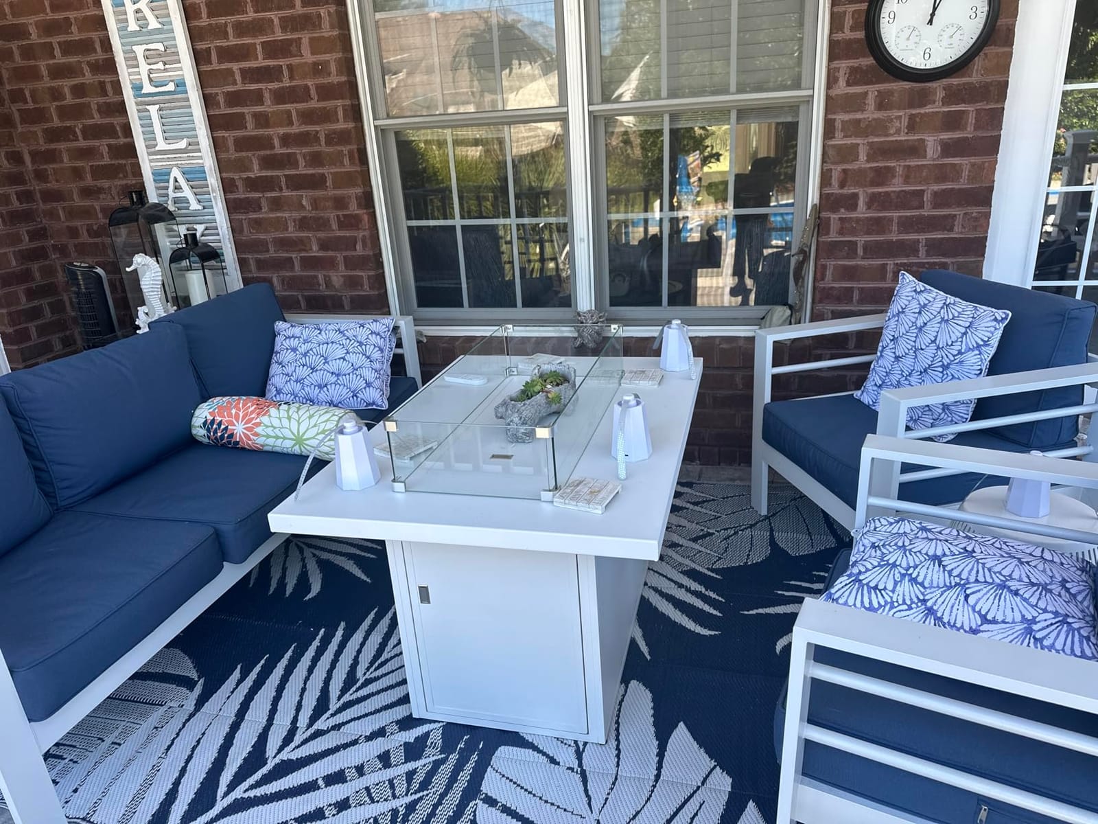 Amopatio Aluminum Patio Furniture Set with 5'' Thick Olefin Cushions, Grey customer photo 1