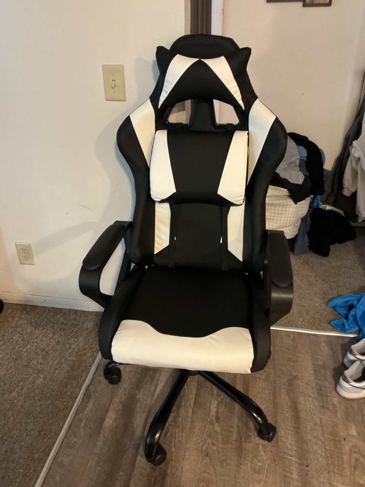 Gaming Chair, Computer Racing Chair Ergonomic Office Chair Video Game Chairs for Adult Kids Teen Height Adjustable Reclining Chair with Lumbar Support Armrest Headrest Swivel Chair Game Chair, Blue customer photo 2