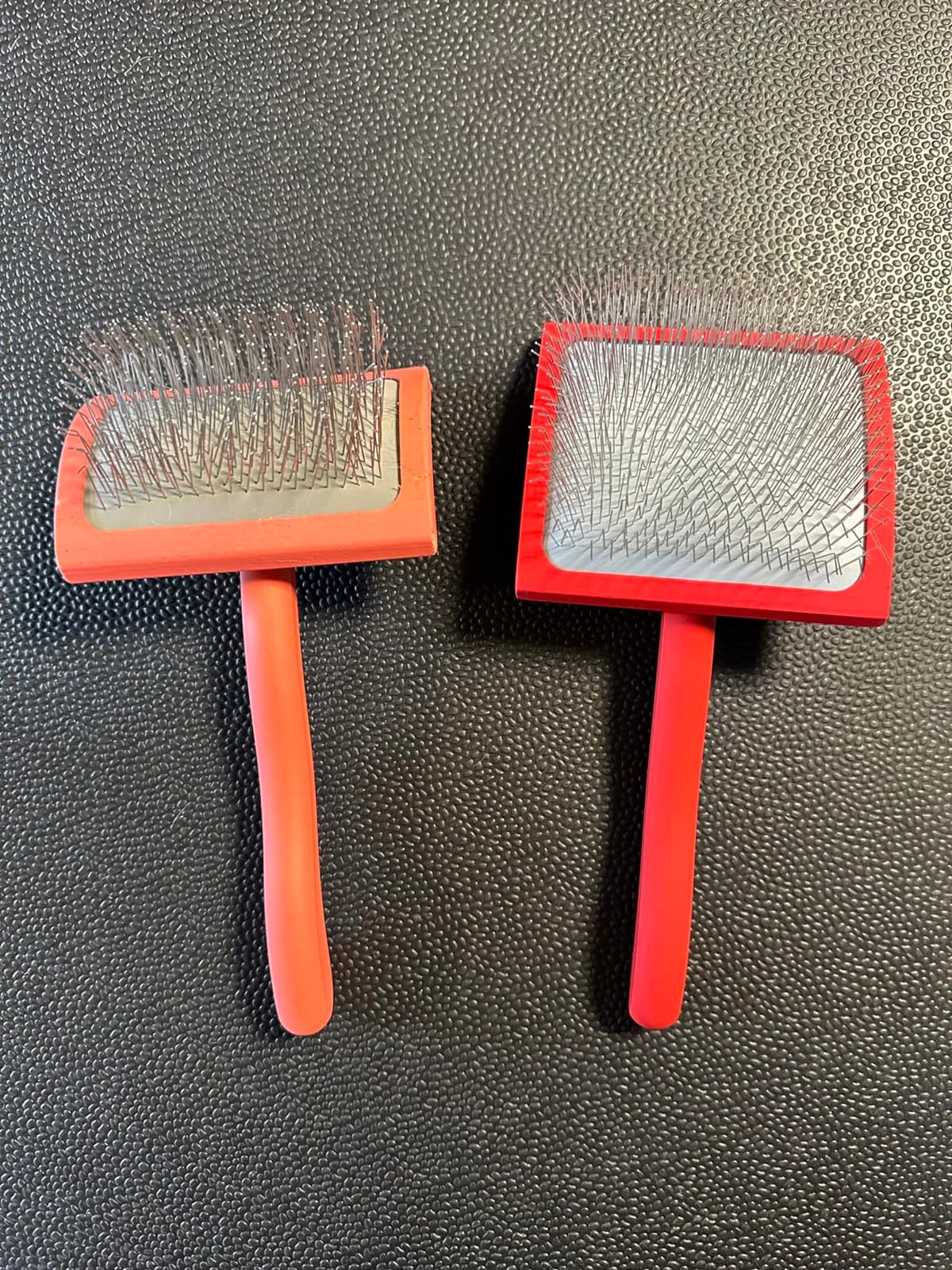 Slicker Ergonomic Wooden-Handle Long-Pin Brush for Poodles, Goldendoodles & Other Long-Haired Dogs (purple) customer photo 2