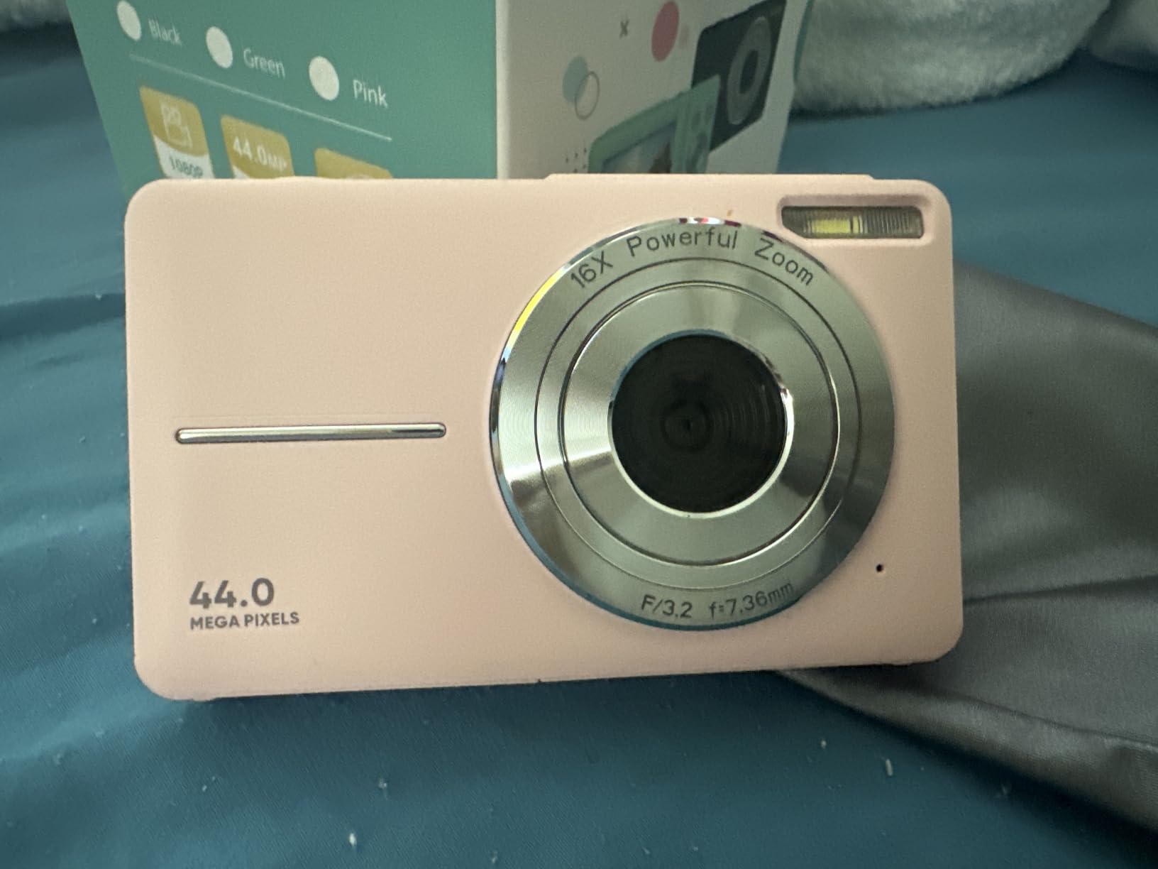 Camkory Digital Camera FHD 1080P with 32G Card 16X Zoom Easy for Kids Pink customer photo 1