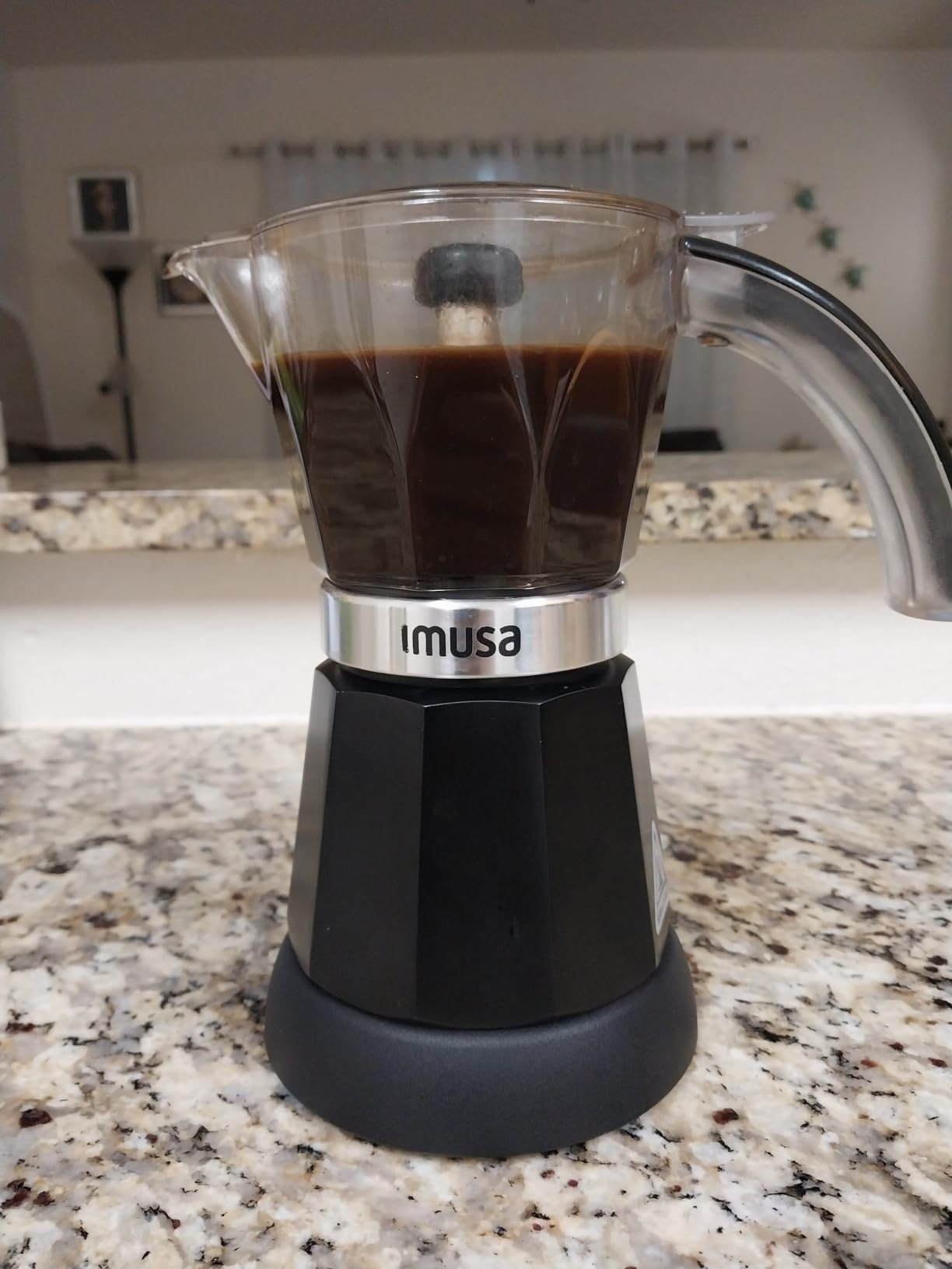 IMUSA 6 or 3 Cup Electric Espresso Maker with Cool-touch Handle, Black customer photo 2