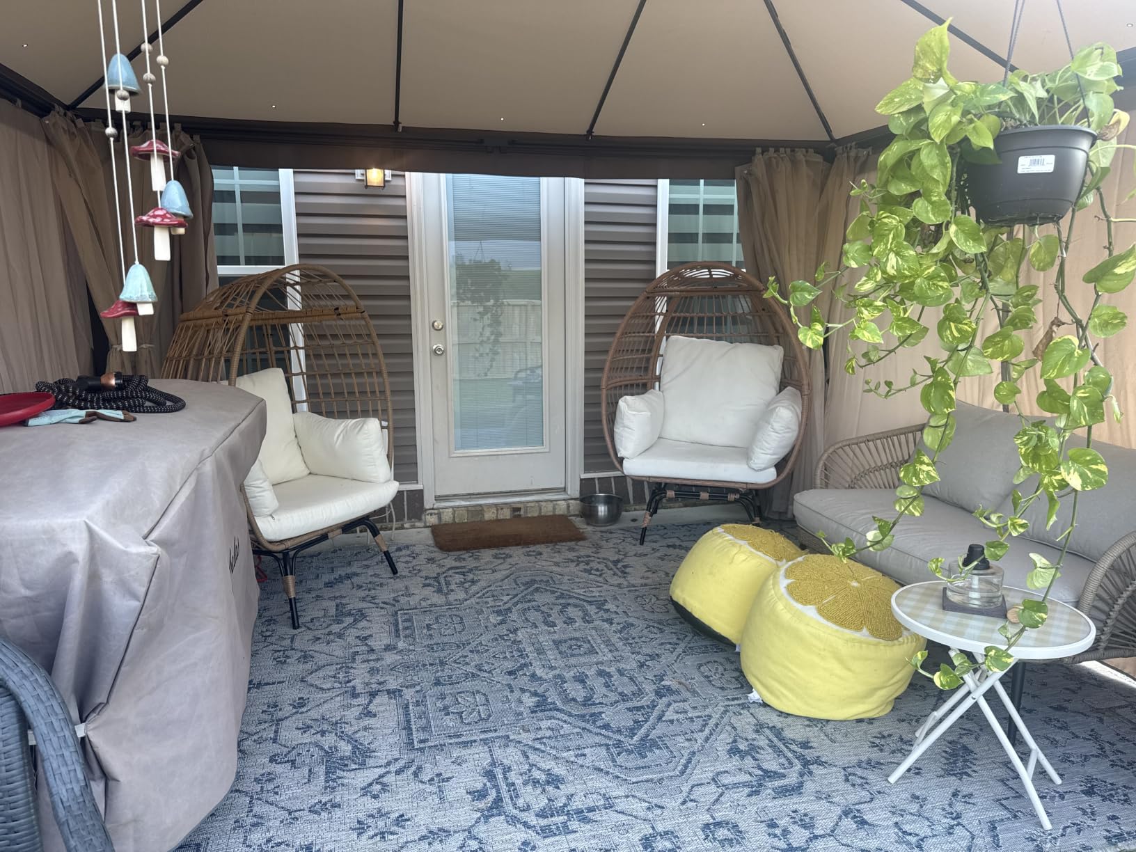 LAUSAINT HOME 10x13 Gazebo Canopy with Netting, Curtains & Double Roof customer photo 2