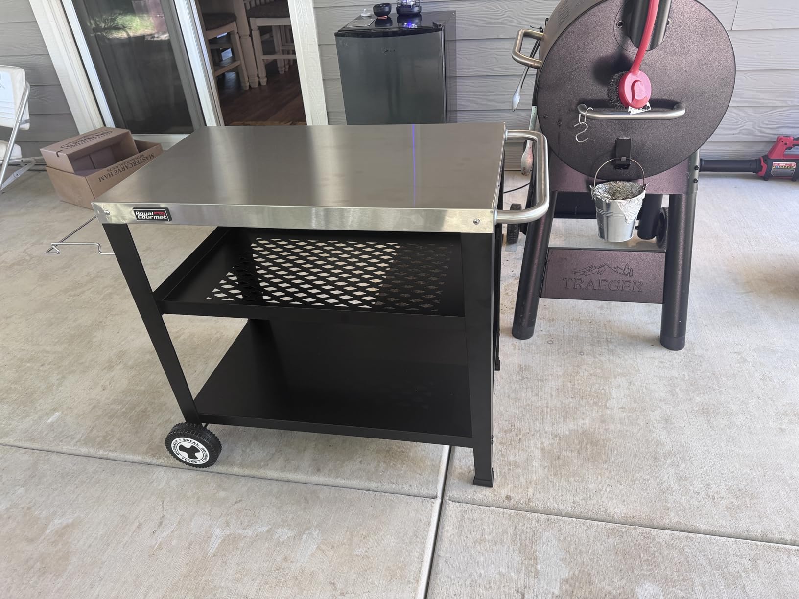 Royal Gourmet PC3404S Movable 3-Shelf Grill Table, Stainless Steel Tabletop customer photo 1