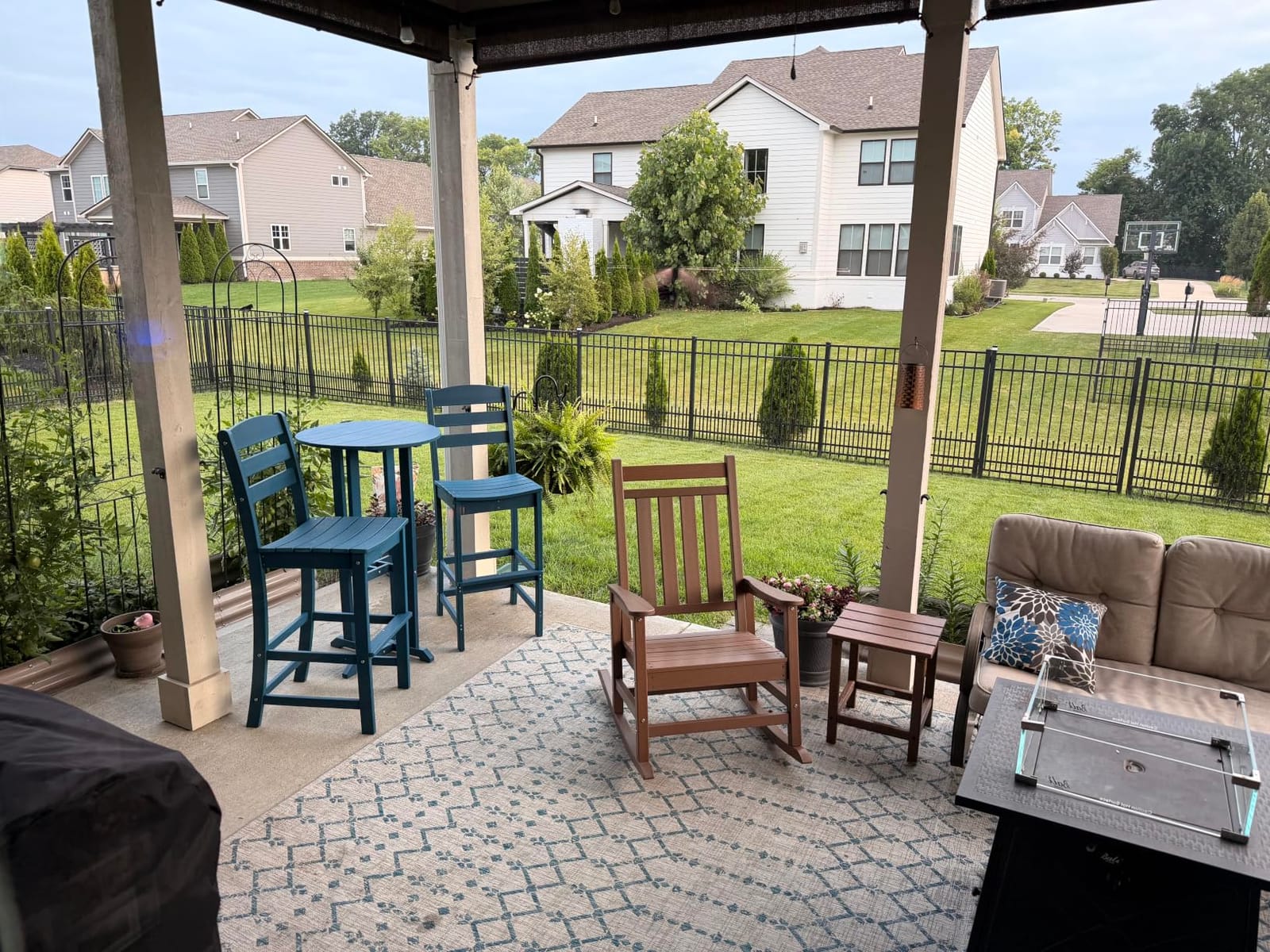 SERWALL Outdoor Rocking Chair Set of 2, HDPE Rocking Chairs for Adult, Black customer photo 1