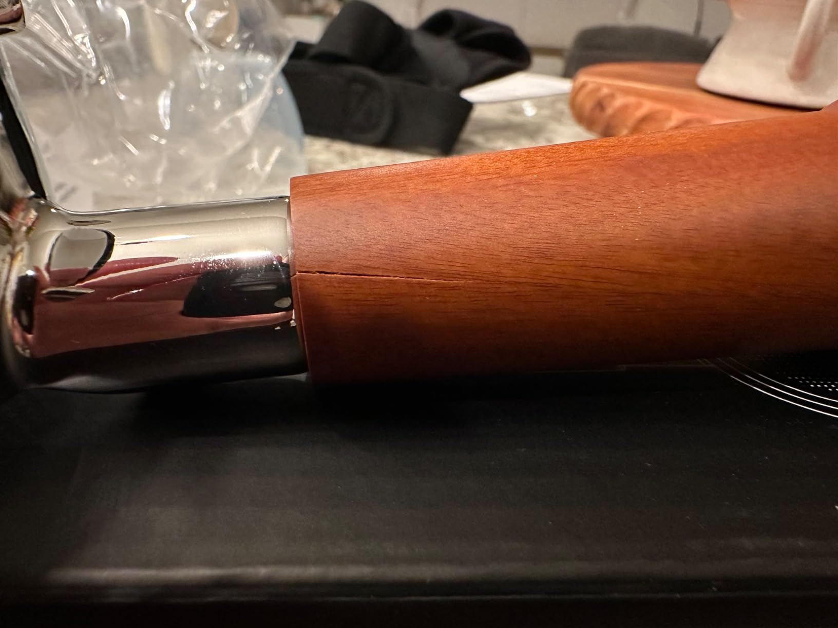 54mm Bottomless Portafilter Breville Compatible, Rosewood Handle customer photo 2