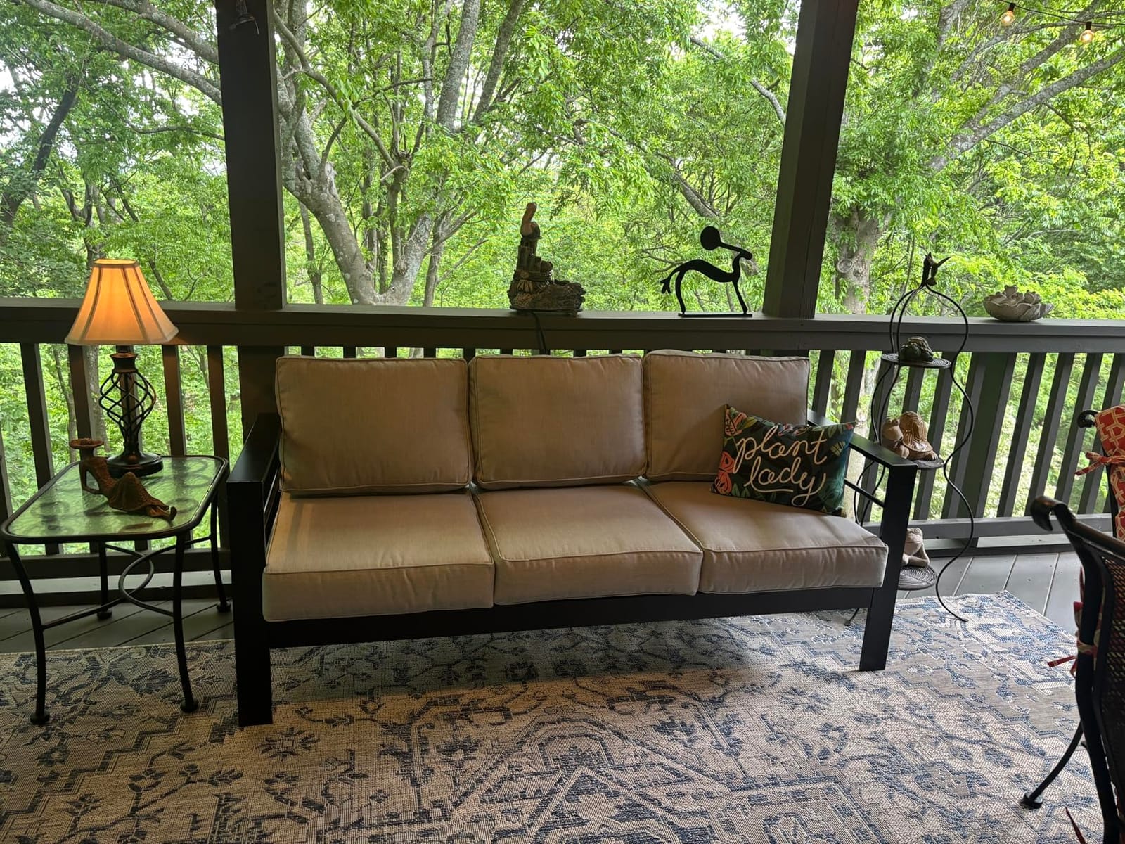 Kiss the Water Aluminum Patio Sofa, Loveseat Dark Gray Outdoor Couch customer photo 2