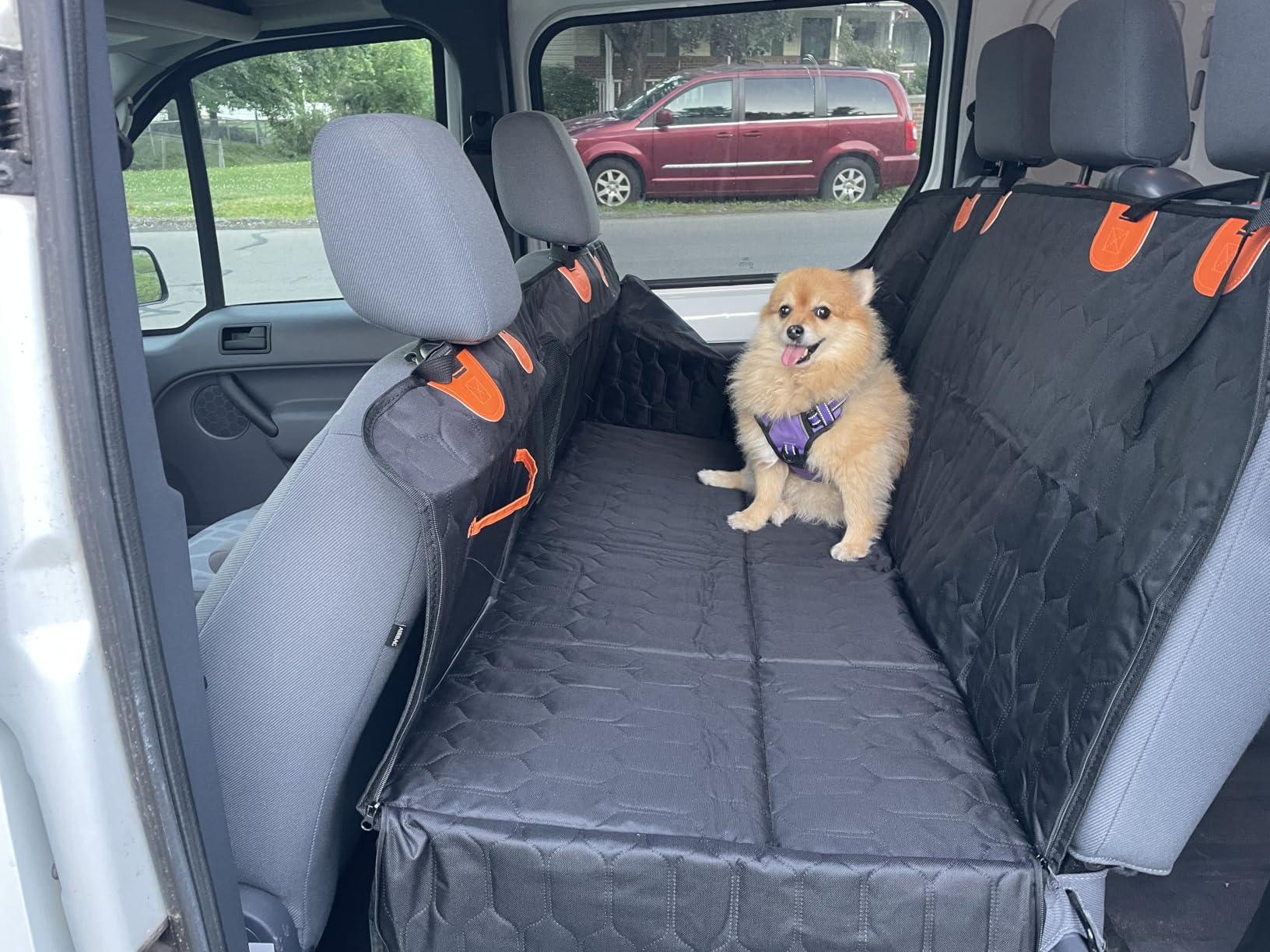Chumajor L Back Seat Extender for Dogs,Hard Bottom,Waterproof,400 lb,Black customer photo 1