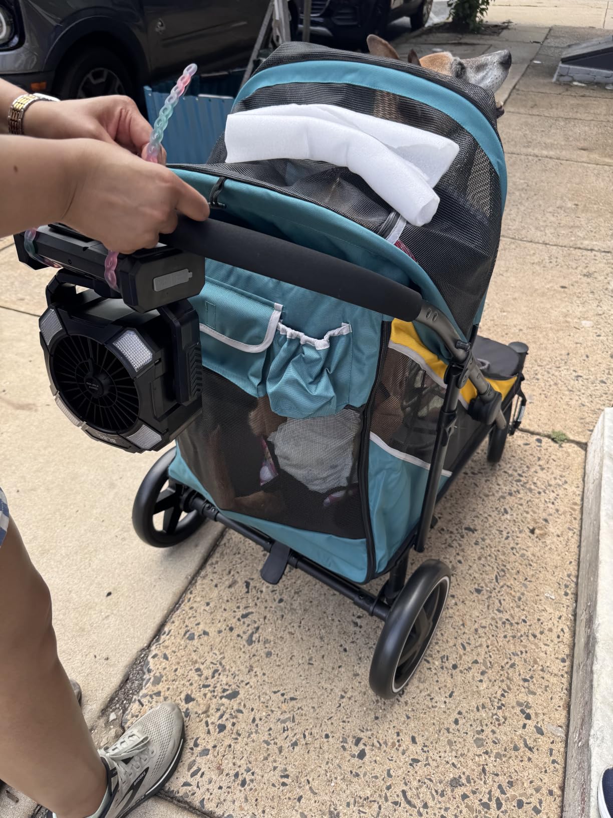Petbobi Dog Stroller for Large Medium Dogs up to 80 lbs, Dual Entry customer photo 1