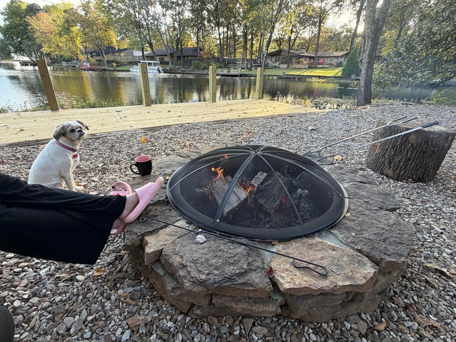 Fire Pit Spark Screen, Fire Pit Screen 36 Inch Round with Handle & Poker customer photo 2