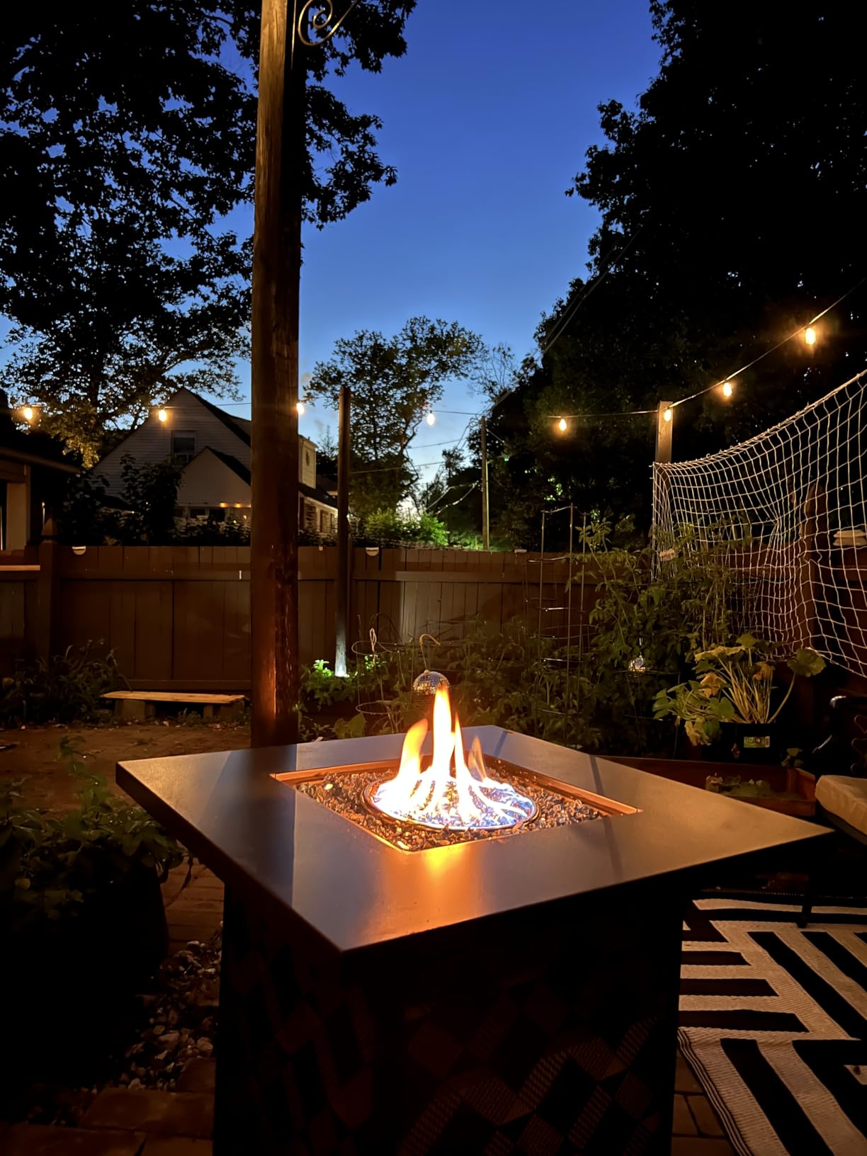 Ciays 28Inch Propane Fire Pit Table, 50,000 BTU Outdoor Gas Fire Pit Table CSA-Certified for Outside Patio with Removable Lid and Lava Rocks, Add Warmth and Ambience to Parties, Backyard, Garden customer photo 1