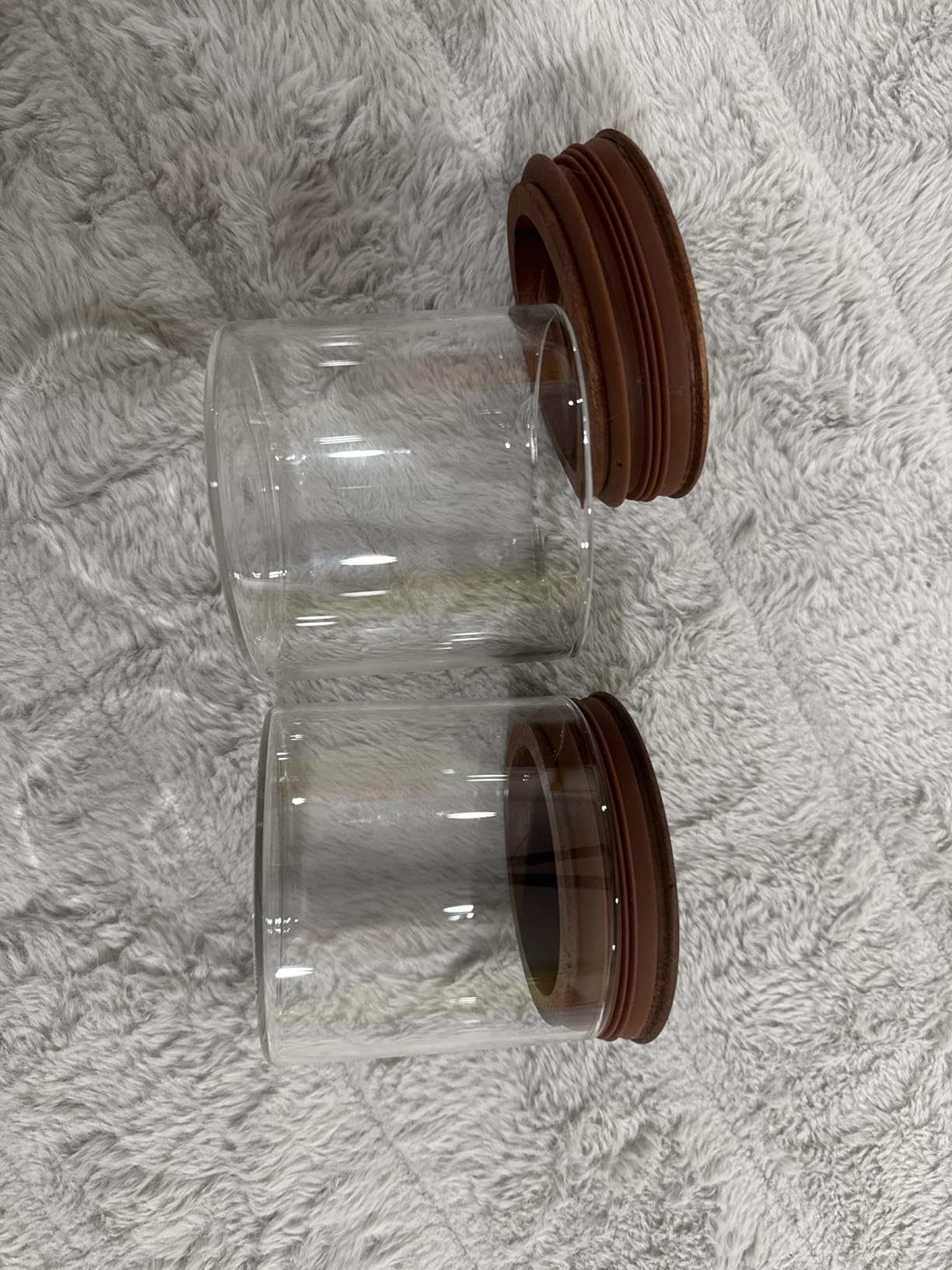 37 oz Coffee Canister with Scoop and Wooden Lids, Airtight Storage Container Sets of 2 for Ground Coffee & Beans, Glass Jars for Coffee Bar Organizer, Kitchen Countertop customer photo 1