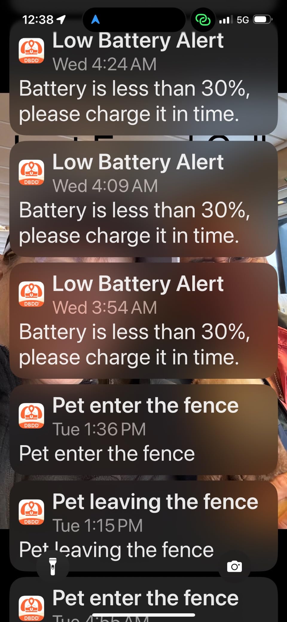DBDD Dog GPS Tracker, AI Tracker Collar with Virtual Fence & Health Monitoring - Real Time Location Tracker for Escape Artists, Electronic Fence Collar for Medium to Large Dogs, iOS and Android customer photo 2