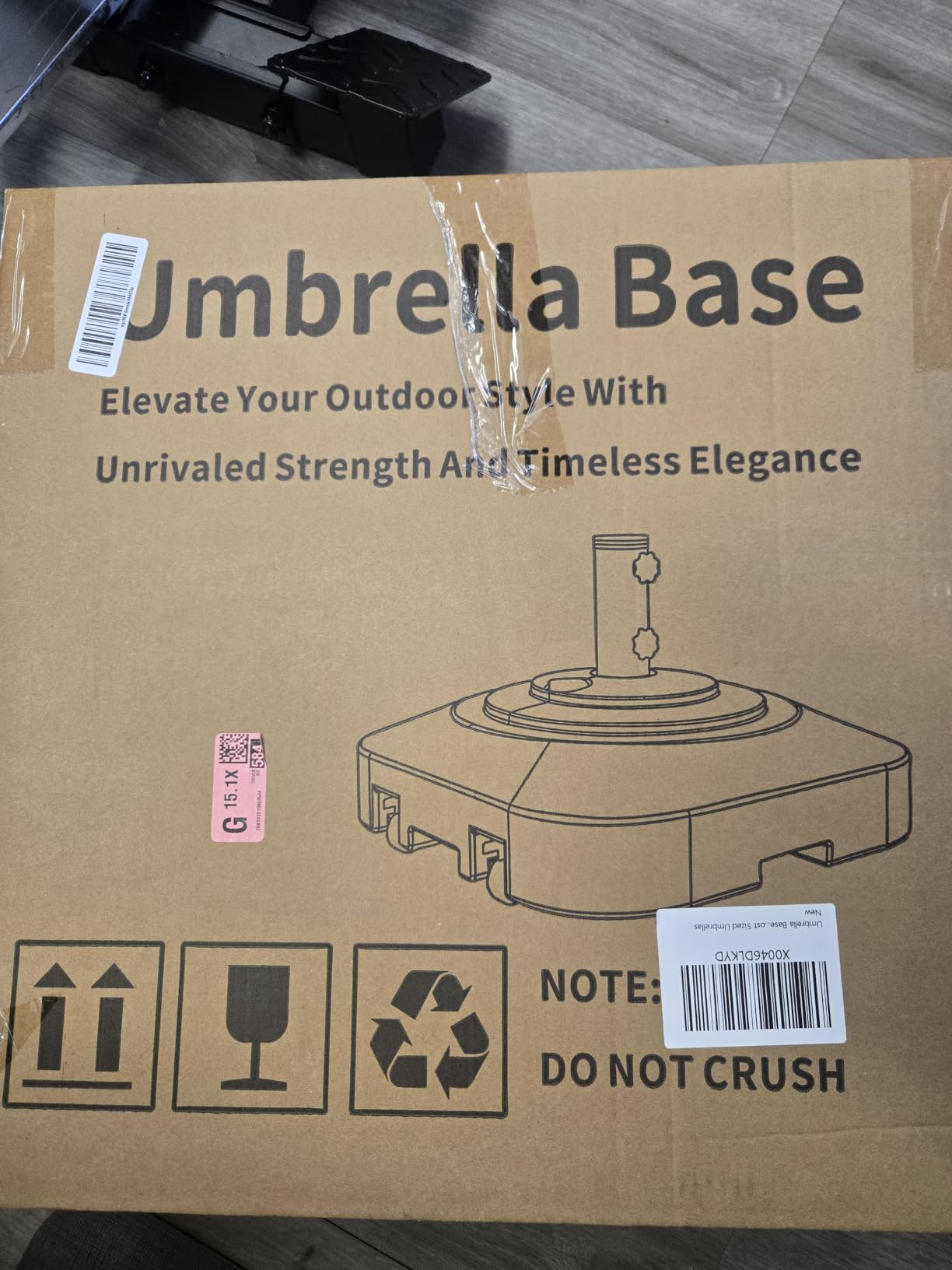 QZER Umbrella Base with Wheels, Umbrella Stand Heavy Duty 100lb Windproof customer photo 1