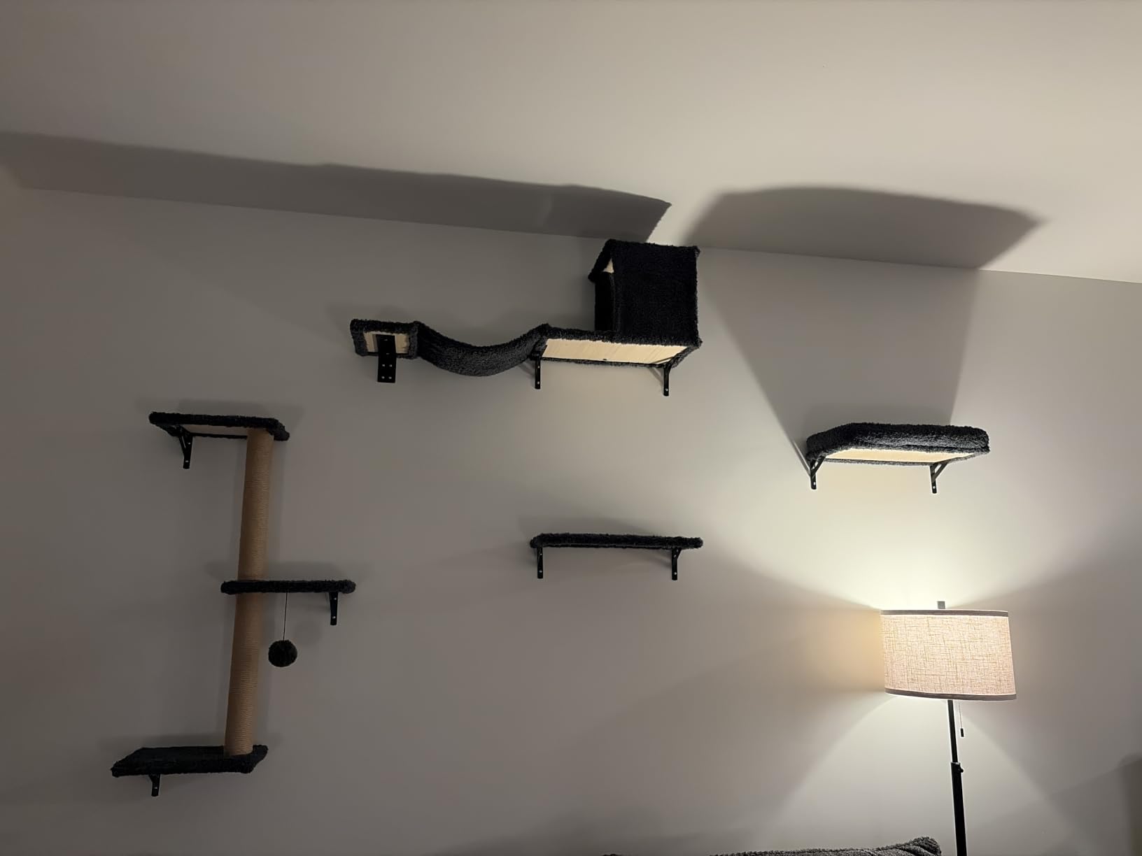 FUKUMARU Cat Wall Shelves, 4 in 1 Set, Grey customer photo 1